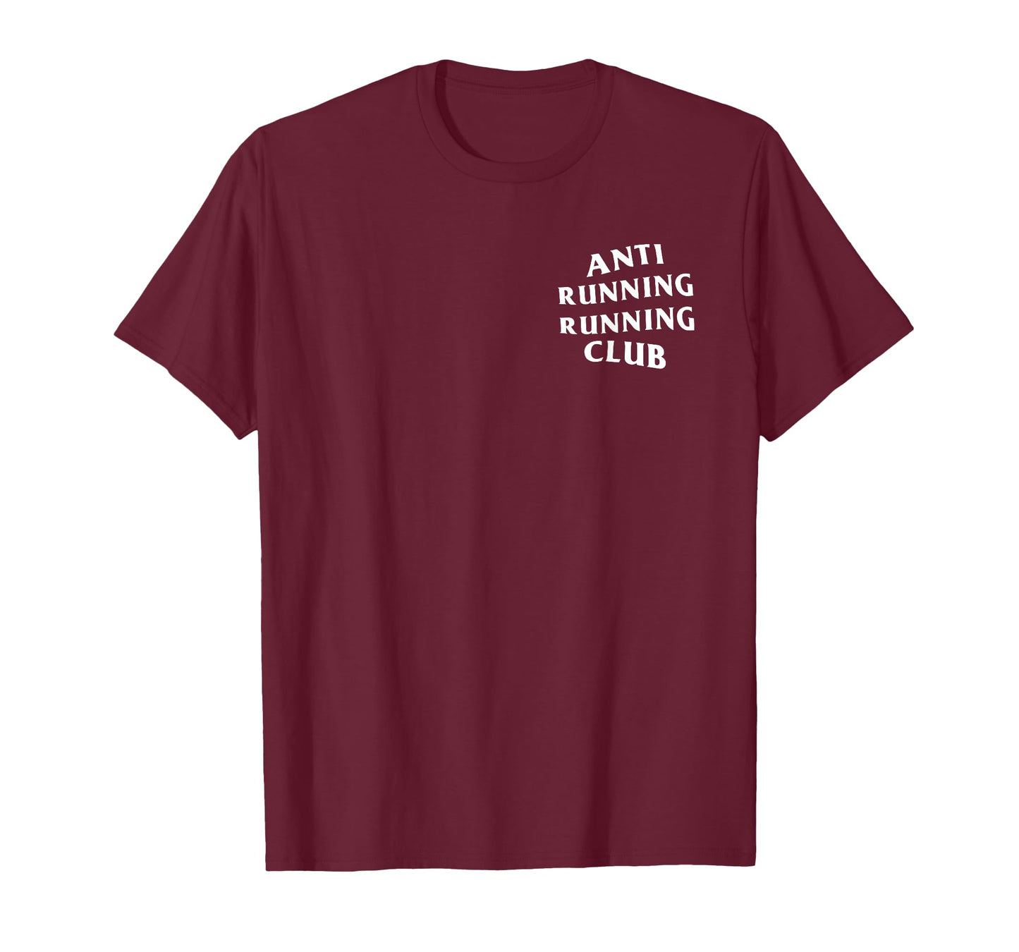 Anti Running Running Club White Logo (Front + Back) T-Shirt