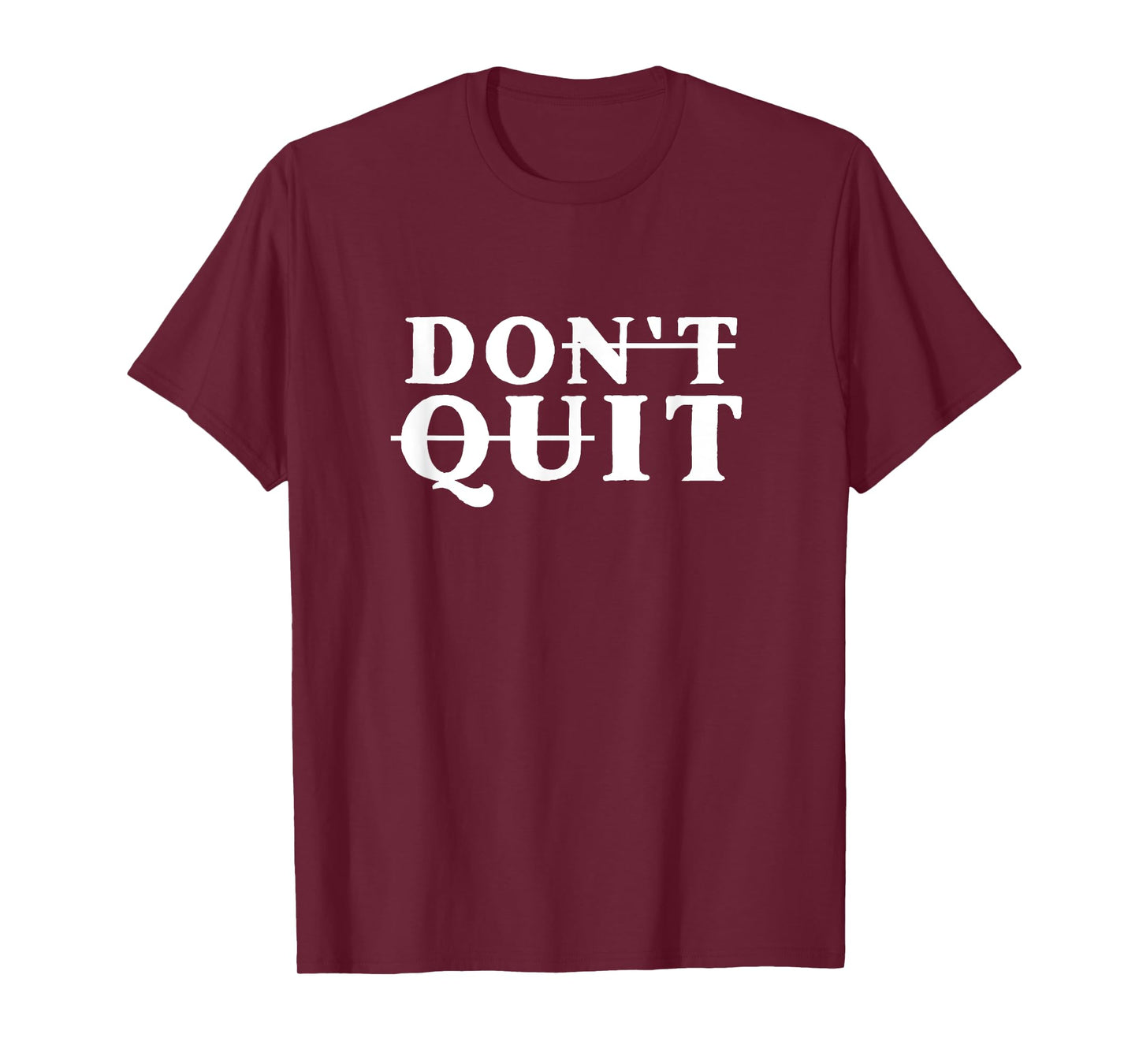 Do It Don't Quit Motivational - Unisex-Youth Black Cotton T-Shirt - Small - Crew Neck - Short Sleeve