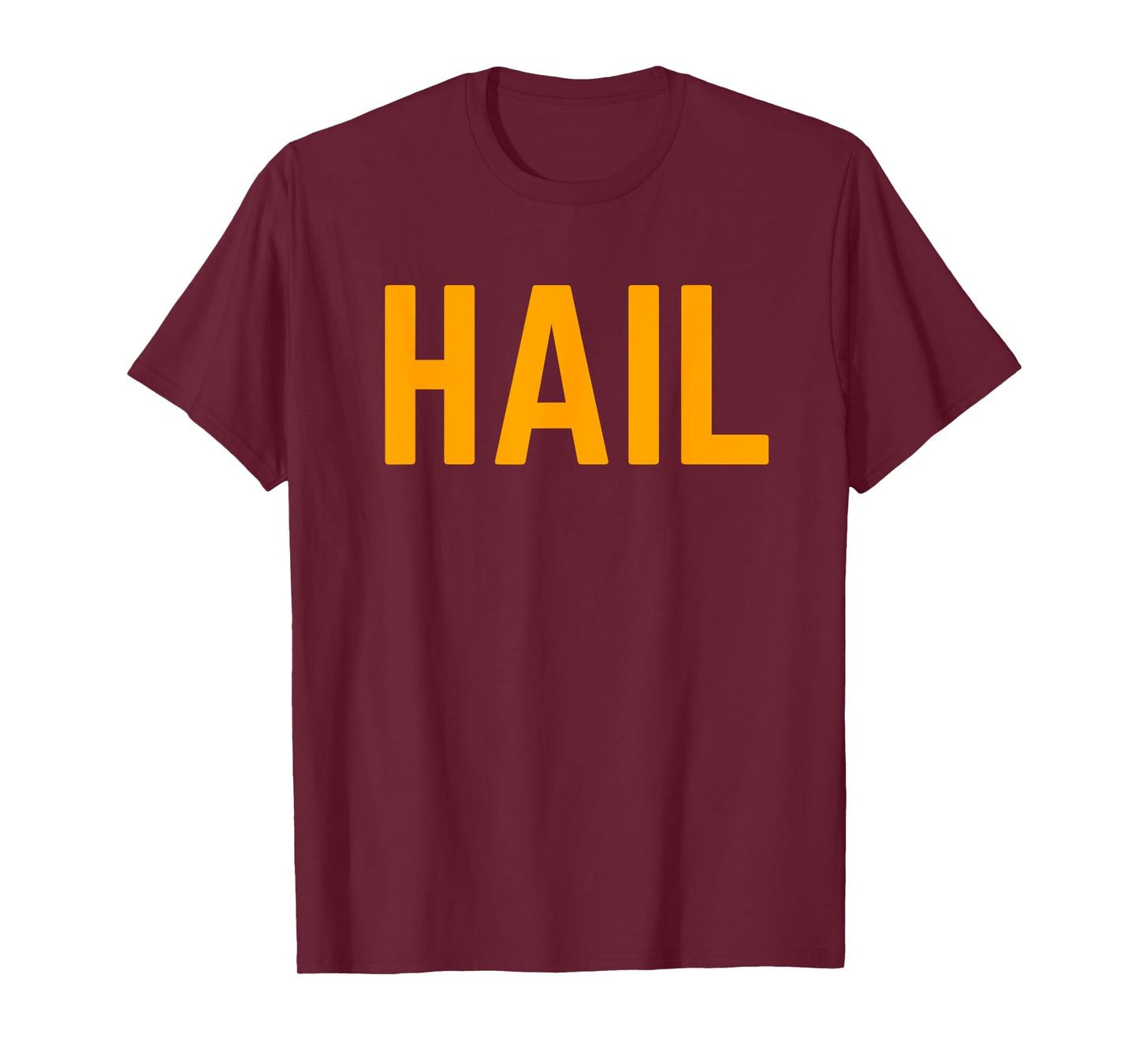 Burgundy Gold Football Hail T-Shirt