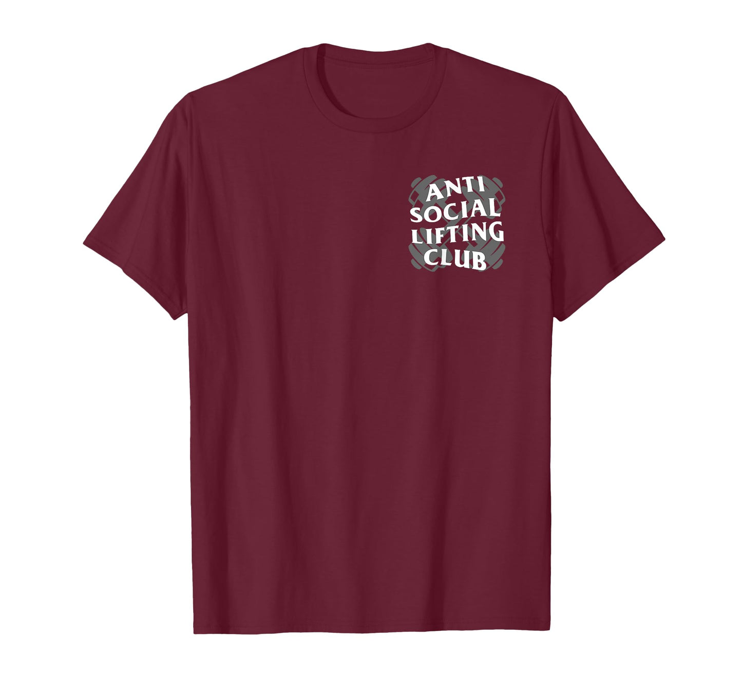 Anti Social Lifting Club: Dumbbells Crossed (Front + Back) T-Shirt