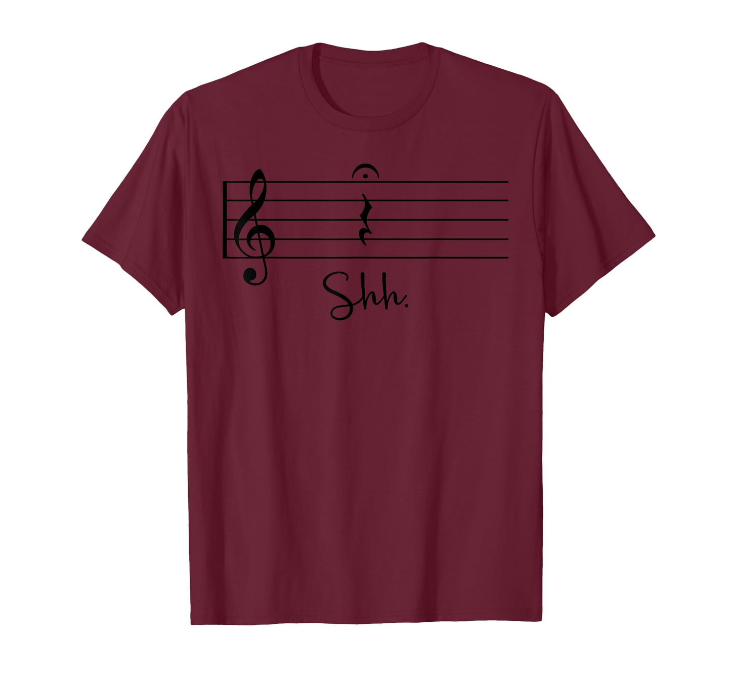 Funny Music Notes Shirt Shh Quarter Fermata Teacher Gift T-Shirt