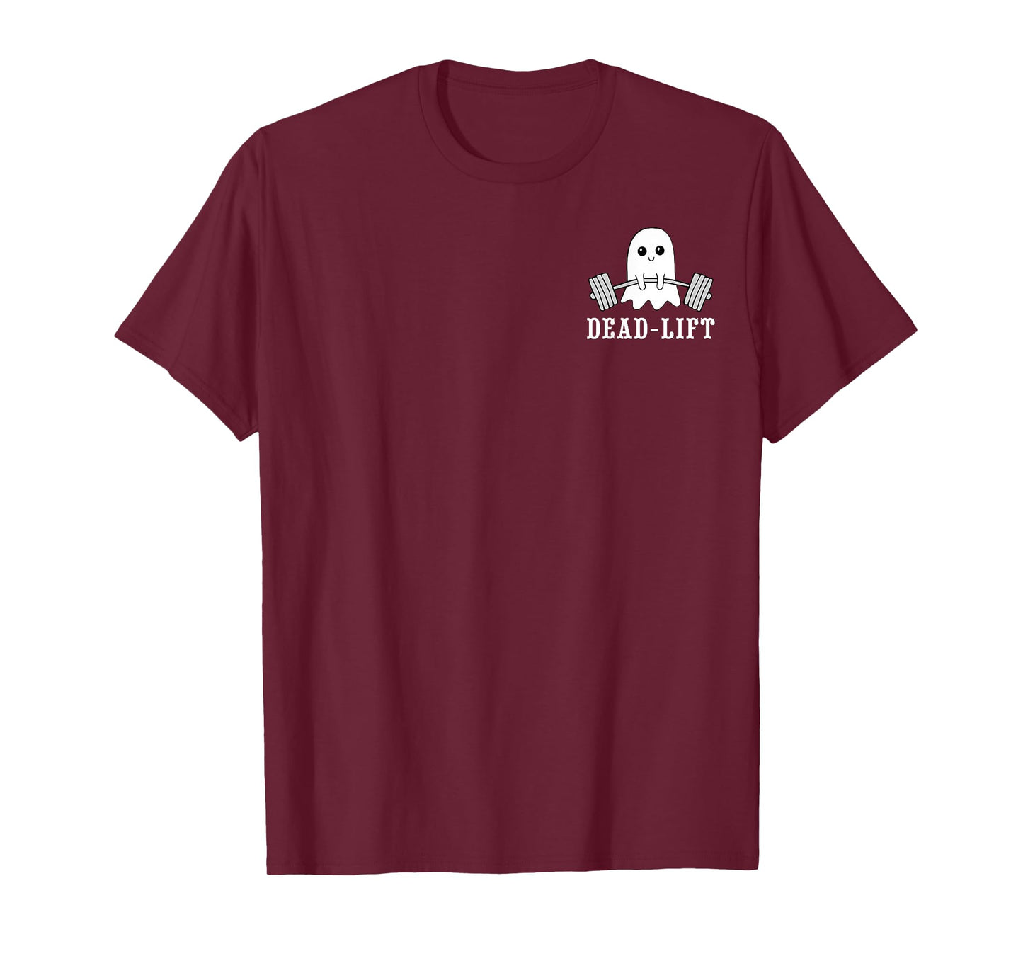 Dead Lift Ghost Gym Halloween Weight Lifting Workout Pocket T-Shirt