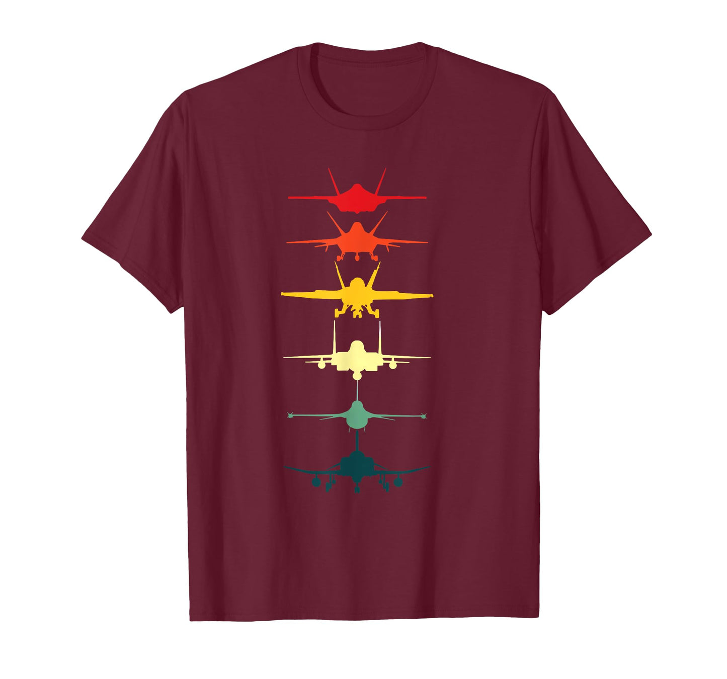 Vintage Air Force Fighter Jets F-4 F-111 F-15 F-16 F-22 F-35 T-Shirt