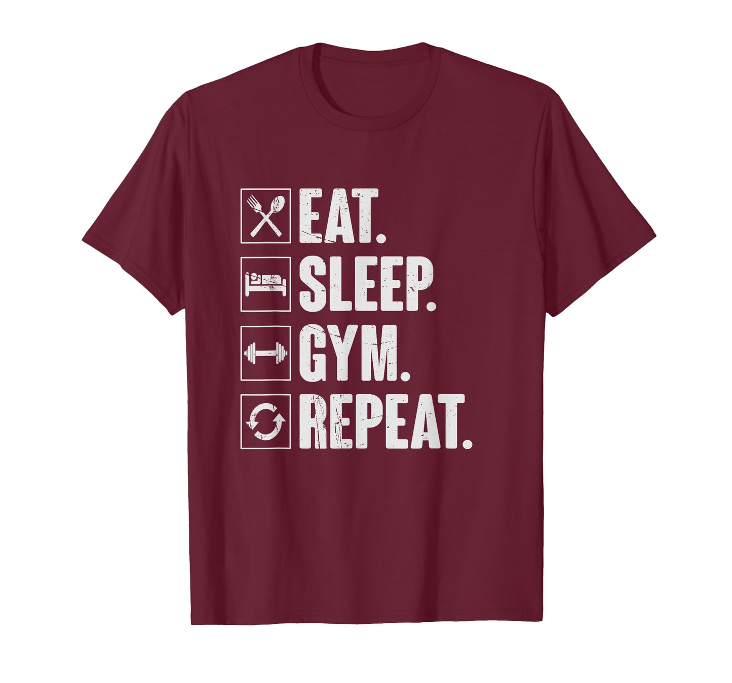 Eat Sleep Gym Repeat Funny bodybuilder weightlifting Workout T-Shirt