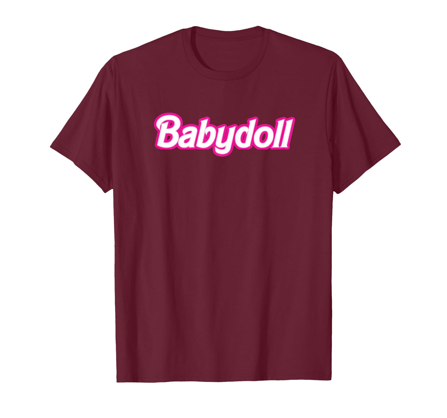 Womens Babydoll Pink Retro Girlie T-Shirt