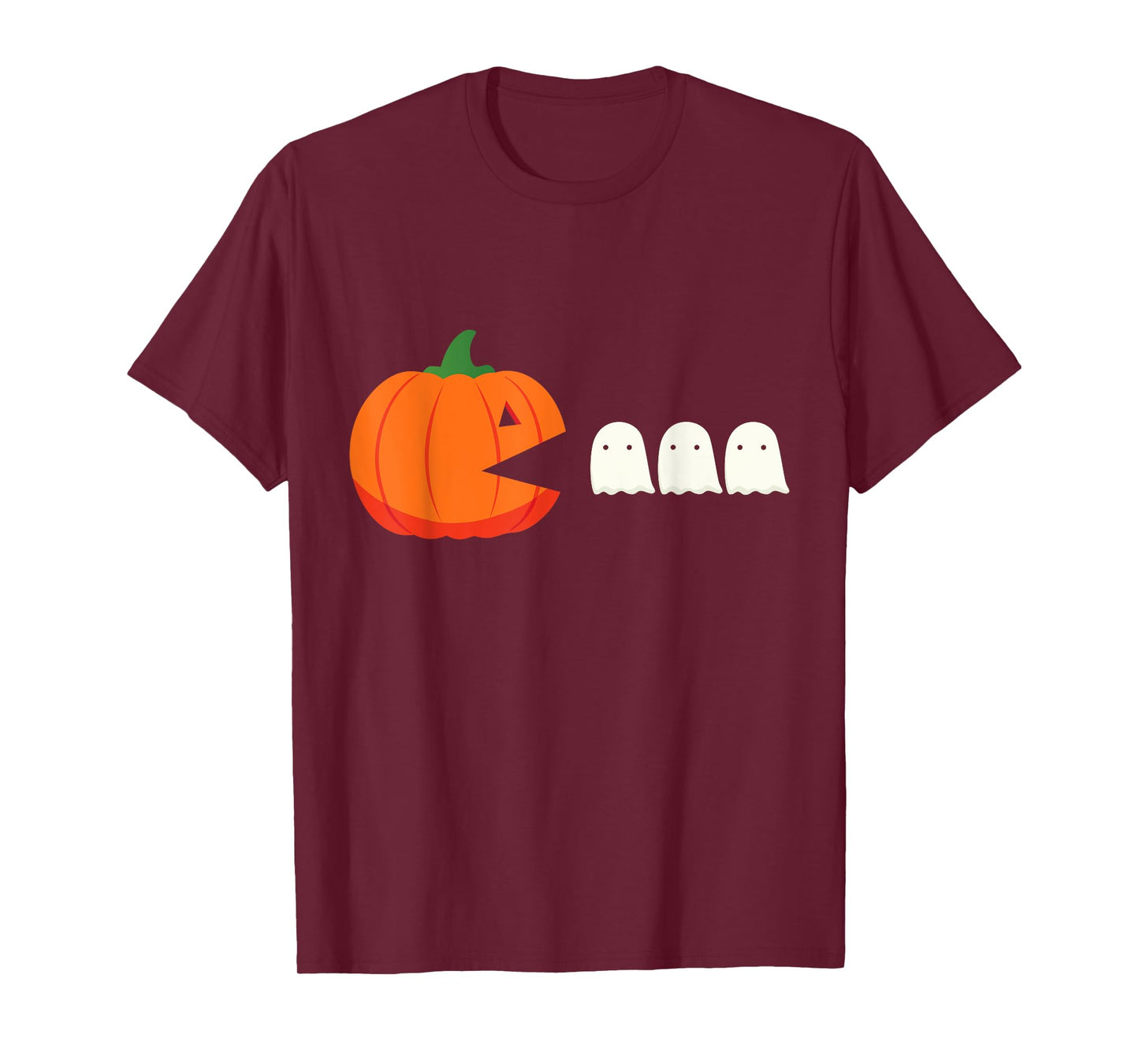 Happy Halloween Pumpkin eating Ghosts Retro Gaming Gamer T-Shirt