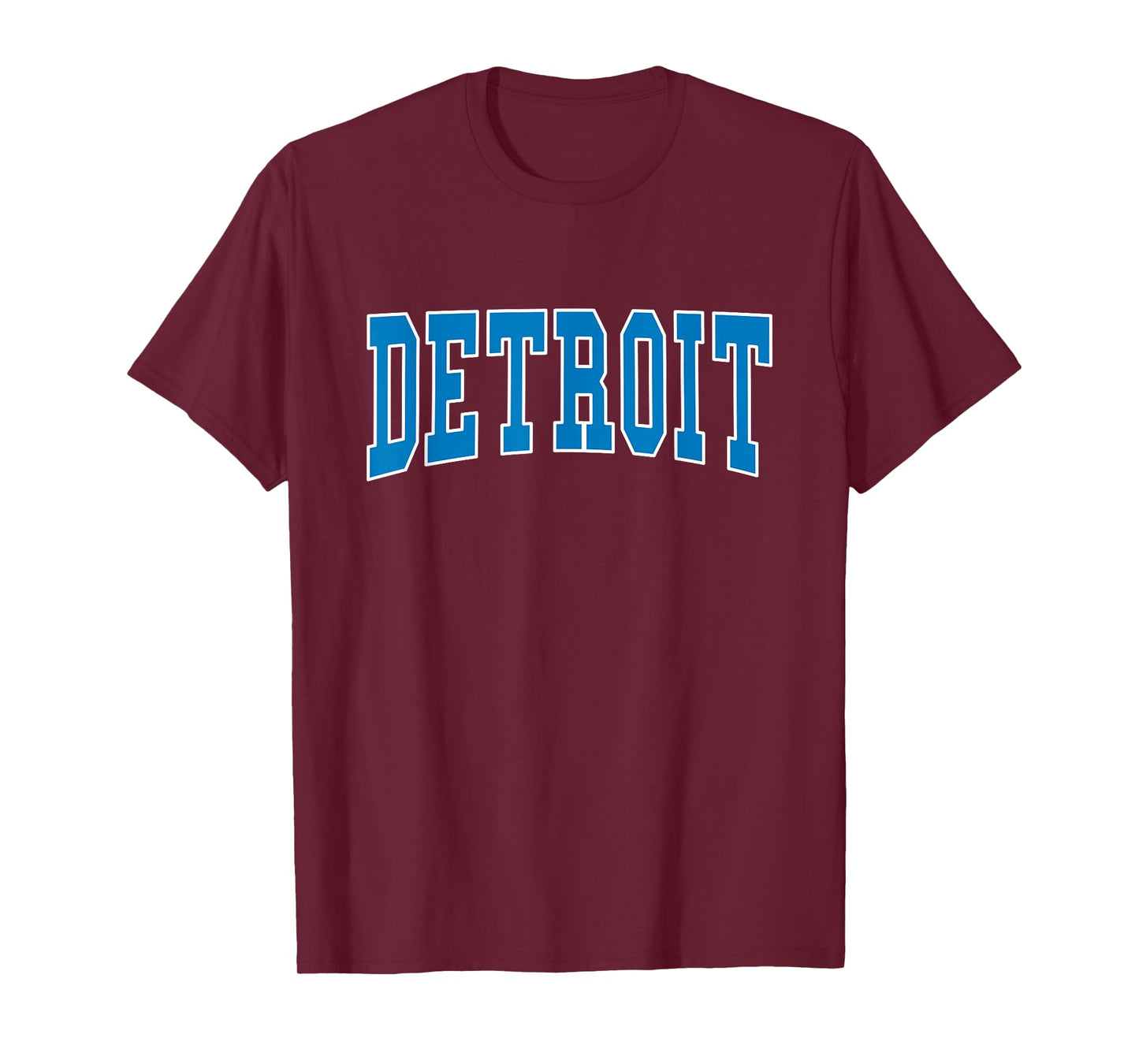 Graphic Apparel Co. - DETROIT - Black Classic Fit Unisex Adult T-Shirt - Small - Short Sleeve - Letter Print - Throwback Design