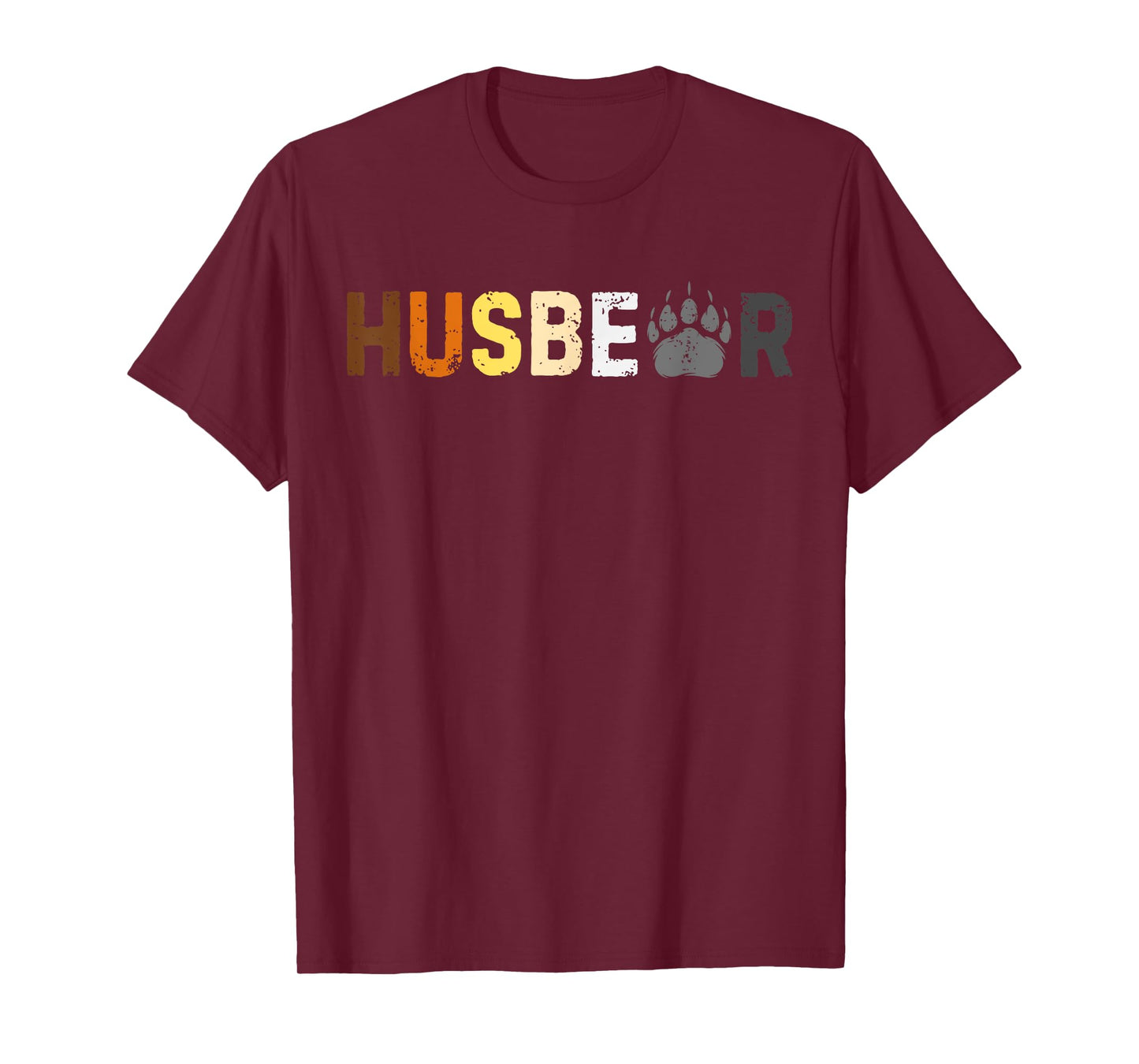 Gay Husbear Bear Pride Subtle Retro Style T-Shirt