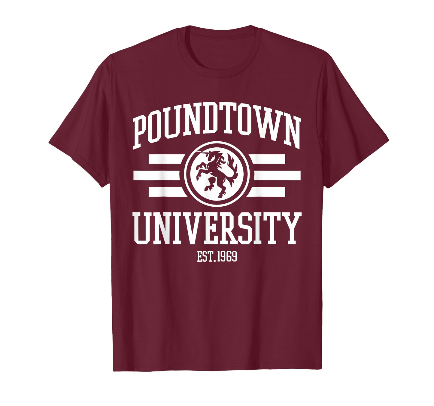 Funny Gym Humor Pound Town University Gym and Lifting Lovers T-Shirt
