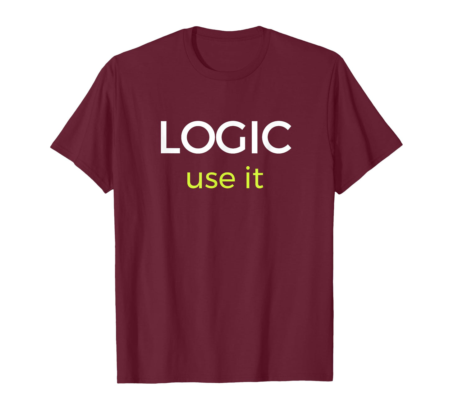 LOGIC USE IT Cool Single Word White & Yellow Text T-Shirt T-Shirt