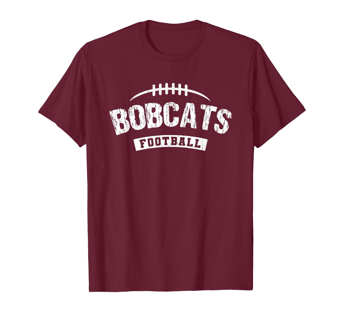 Bobcats Hallsville Football Distressed HS T-Shirt