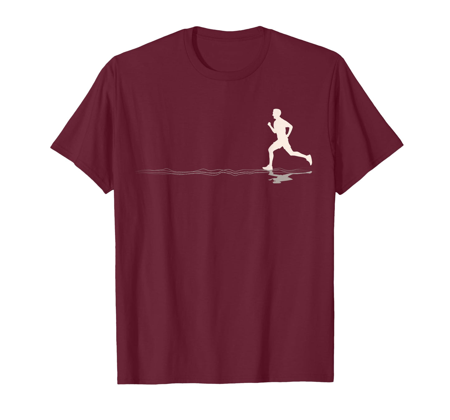 Runner Silhouetted Graphic Marathons Lover Jogging Running T-Shirt