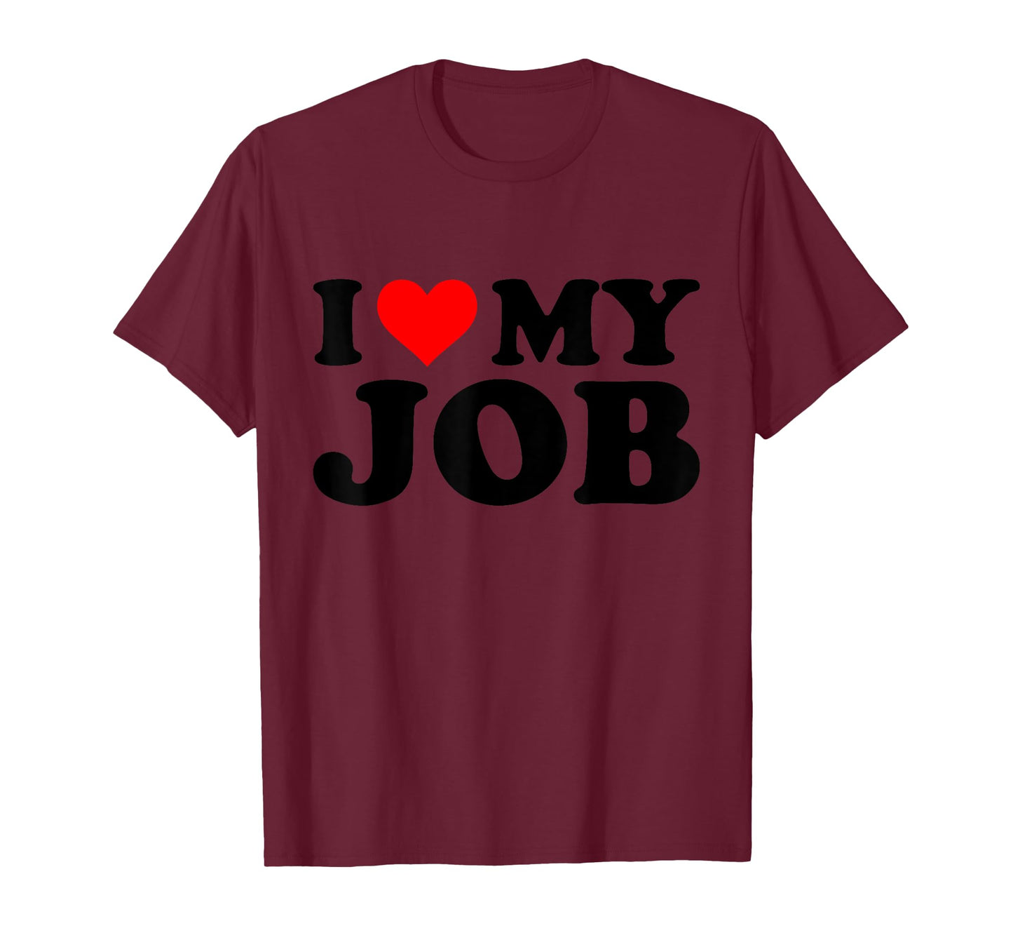I Heart My Job Funny Red Heart Tops & Gifts Unisex-Adults T-Shirt Grey Small