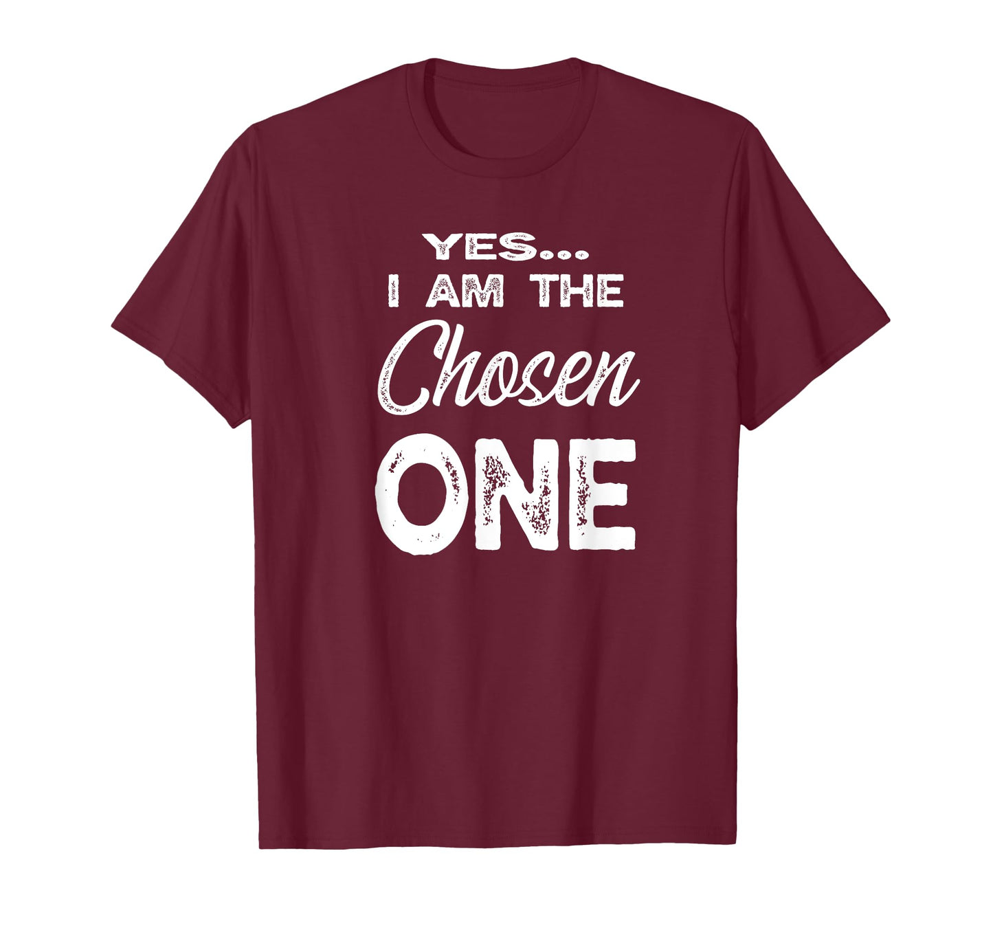 The Chosen One Family Adoption Gifts I Am The Chosen One Unisex-Adults T-Shirt Black Small Classic Fit Short Sleeve Crew Neck Modern Letter Print Family Vacation Sports Walking T-Shirt