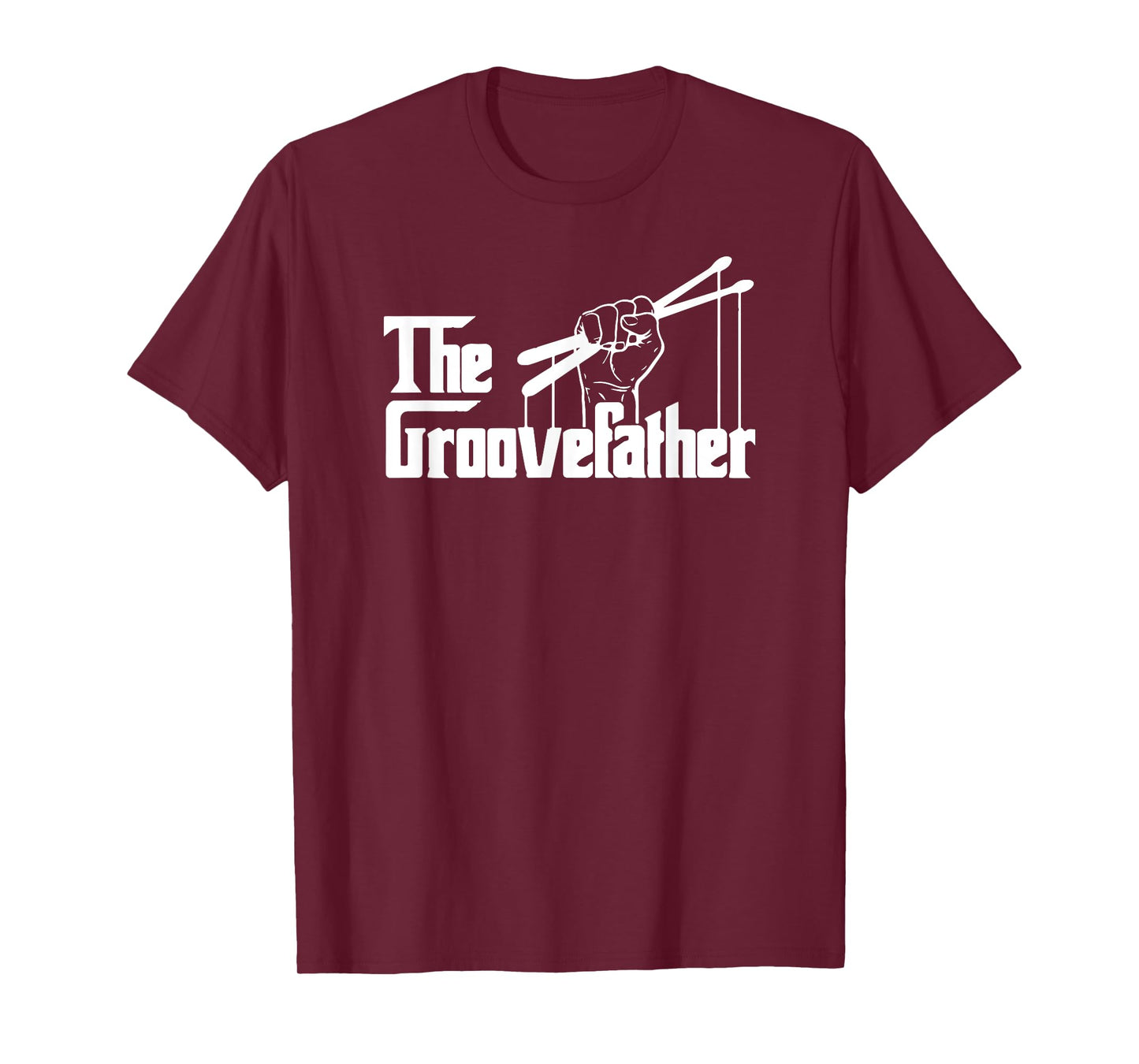The Groovefather Vintage Drums Drumming Band Drummer T-Shirt