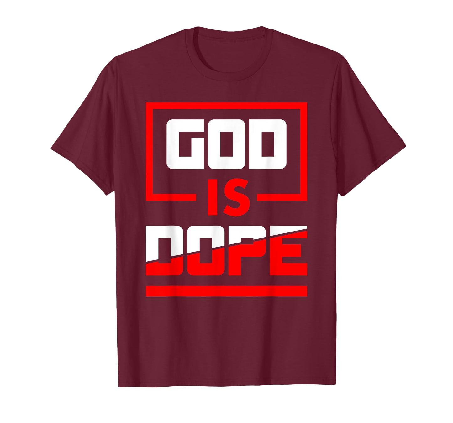 Christian and Jesus Gift God is Dope Unisex-Adults Black T-Shirt
