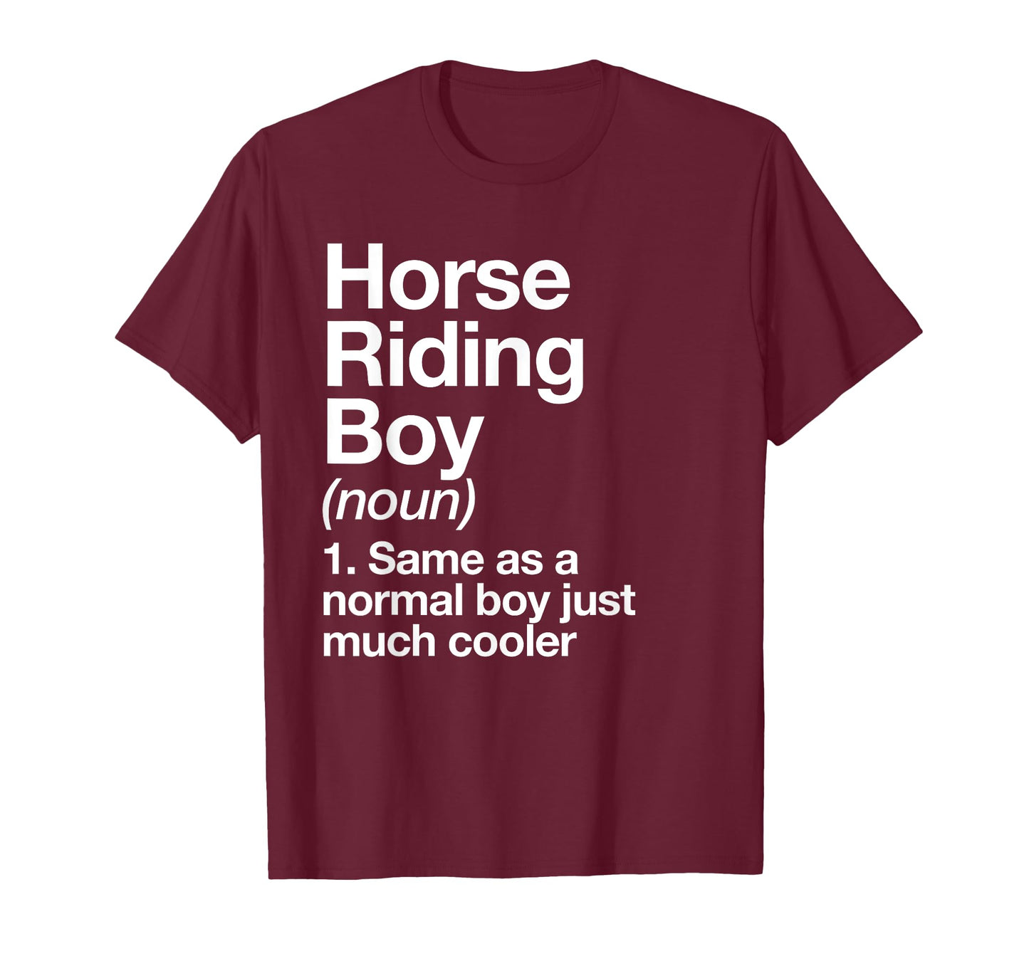 Horse Riding Boy Definition Funny Sports T-Shirt