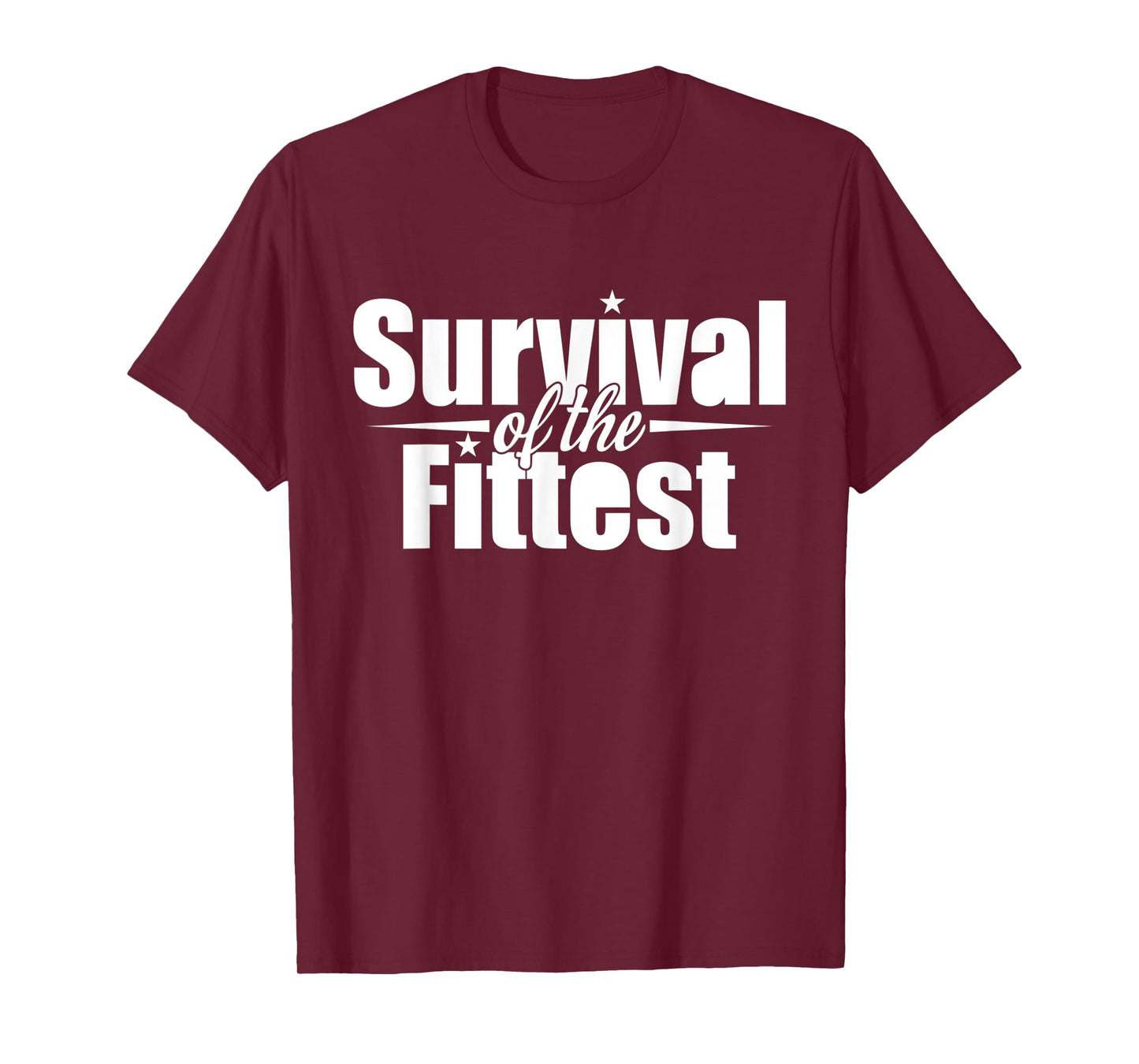 C596 SURVIVAL OF THE FITTEST T-Shirt Workout Gym MMA Fitness T-Shirt