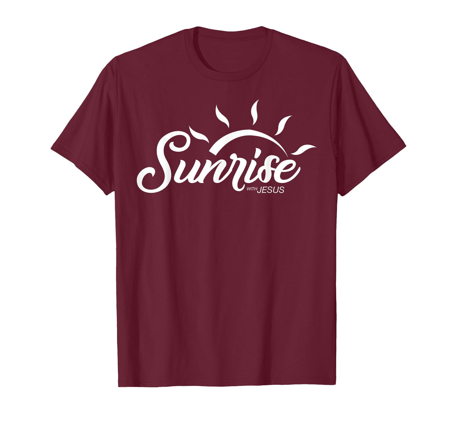 Sunrise with Jesus T-shirt (Logo in White) T-Shirt