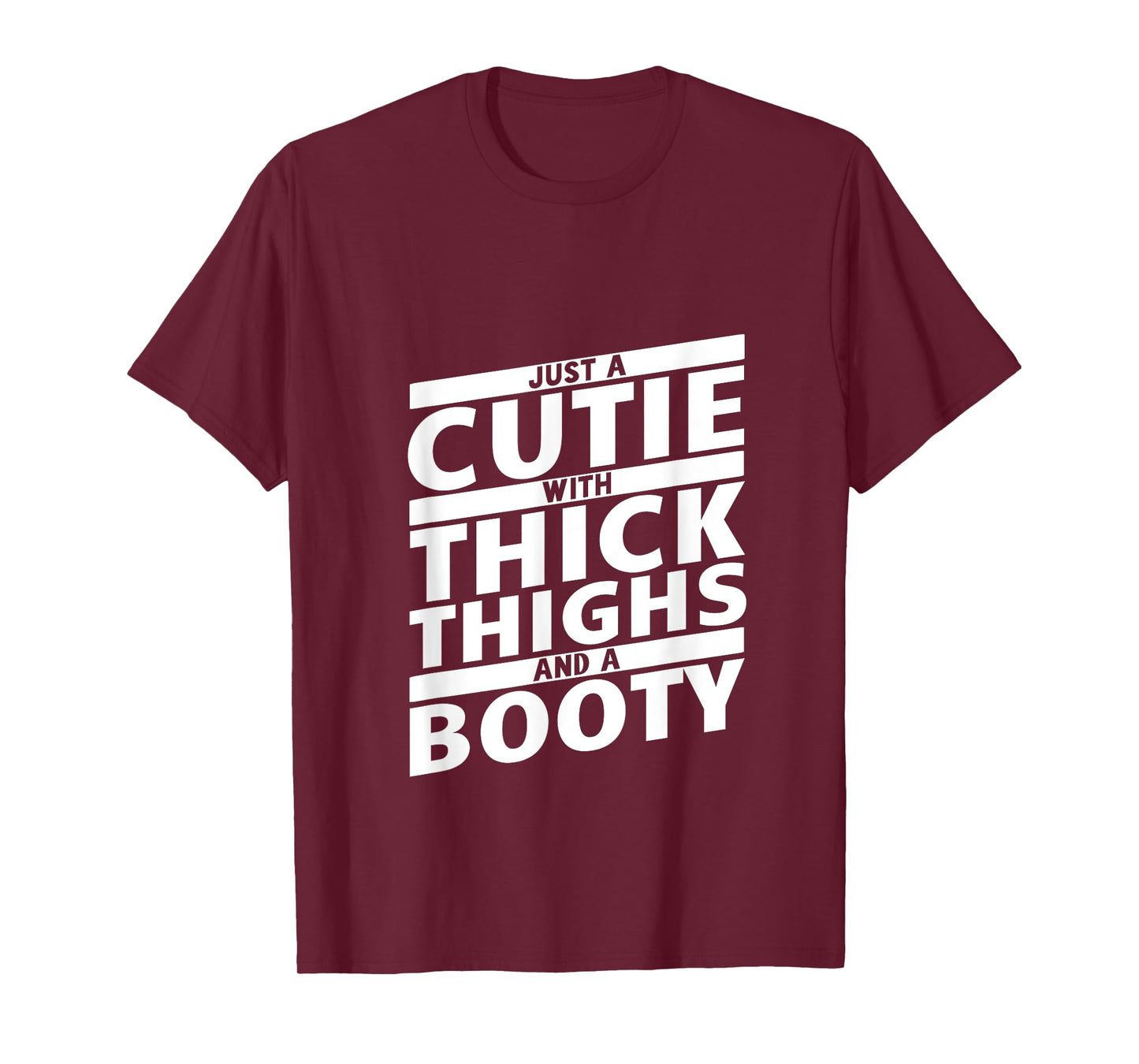 Shertvibes Curvy Thicc Girl Lover Workout Tees Funny Just a Cutie With Thick Thighs And A Booty Gym Wear T-Shirt