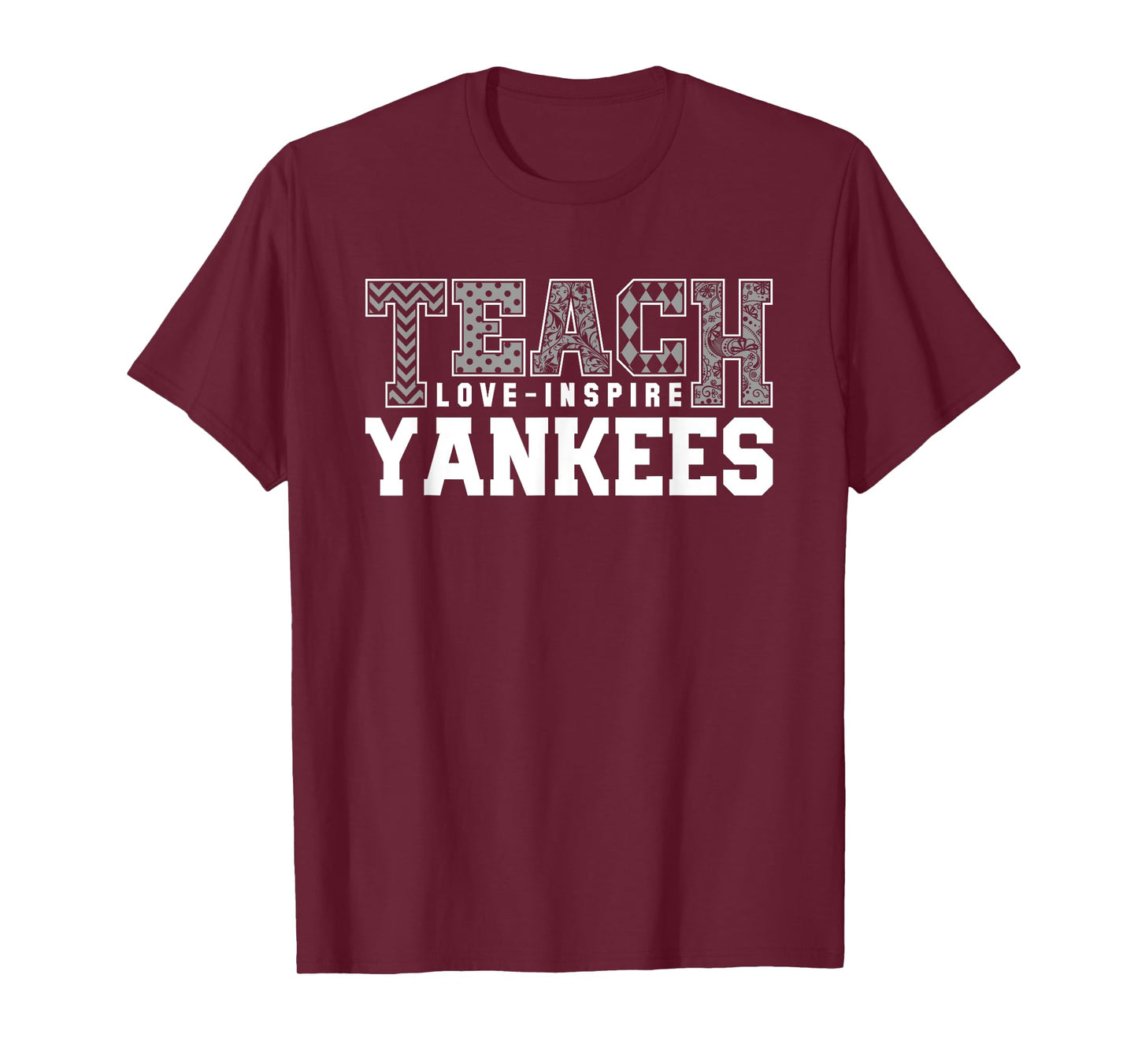 Yankees North Teach Love Inspire Slogan HS T-Shirt