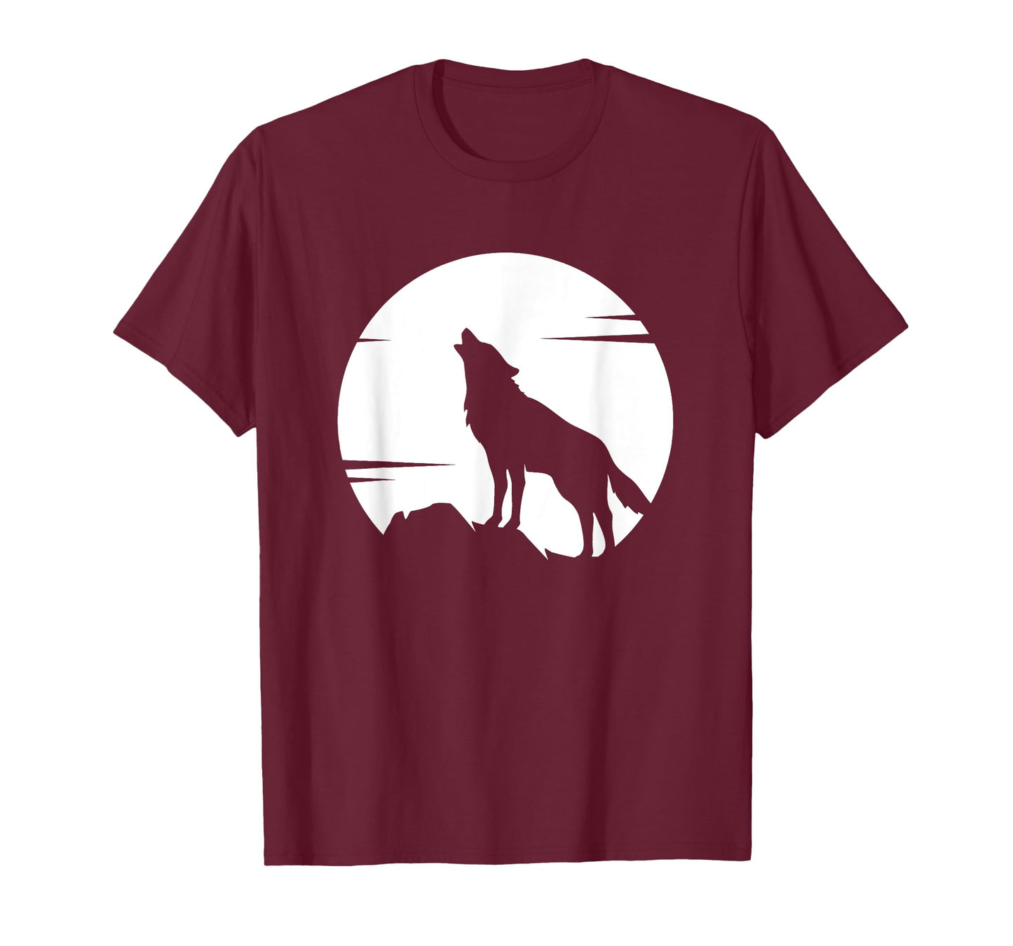 Lone Wolf Howling at the Moon Jackal Animal Gift Men Women T-Shirt