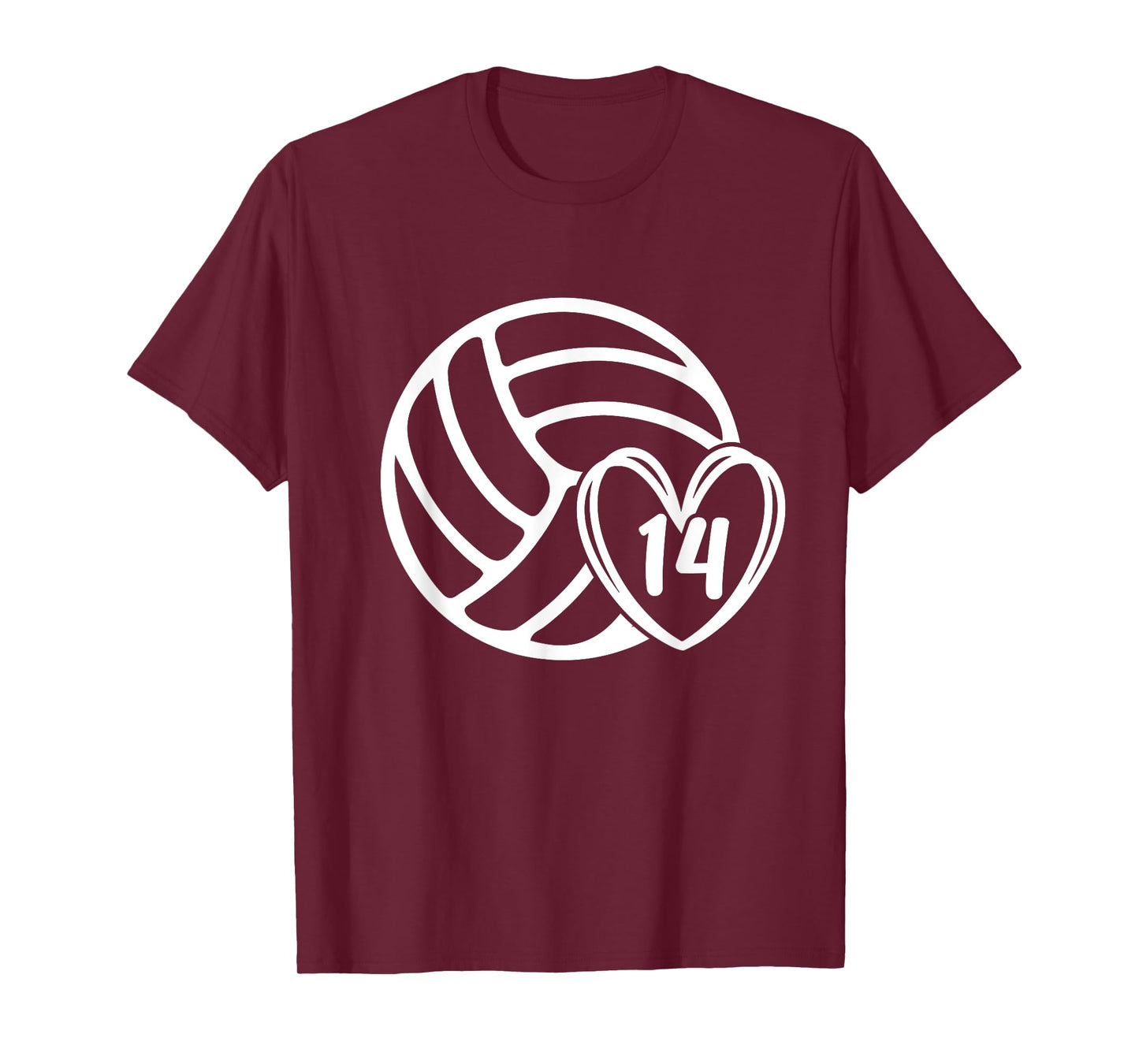 Volleyball Player #14 Volleyball Mom Dad Number 14 T-Shirt