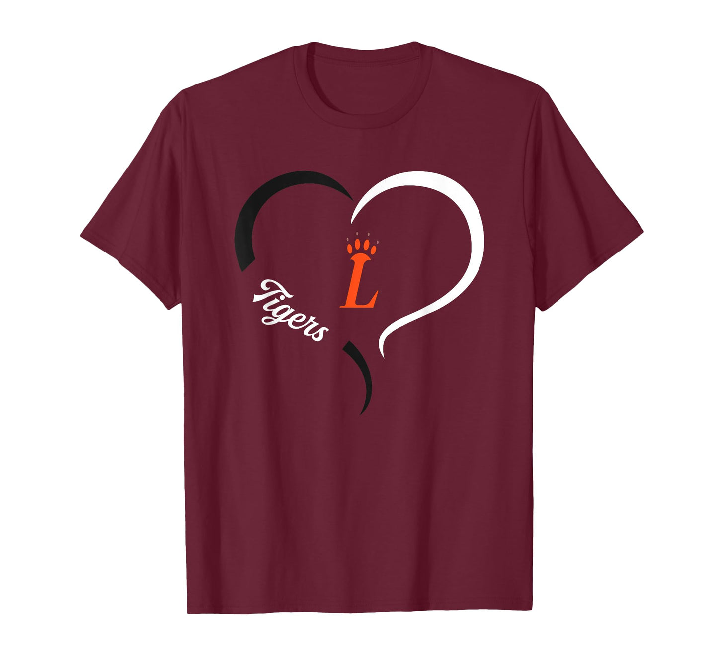 Loveland Tigers Logo Half Heart Slogan HS T-Shirt