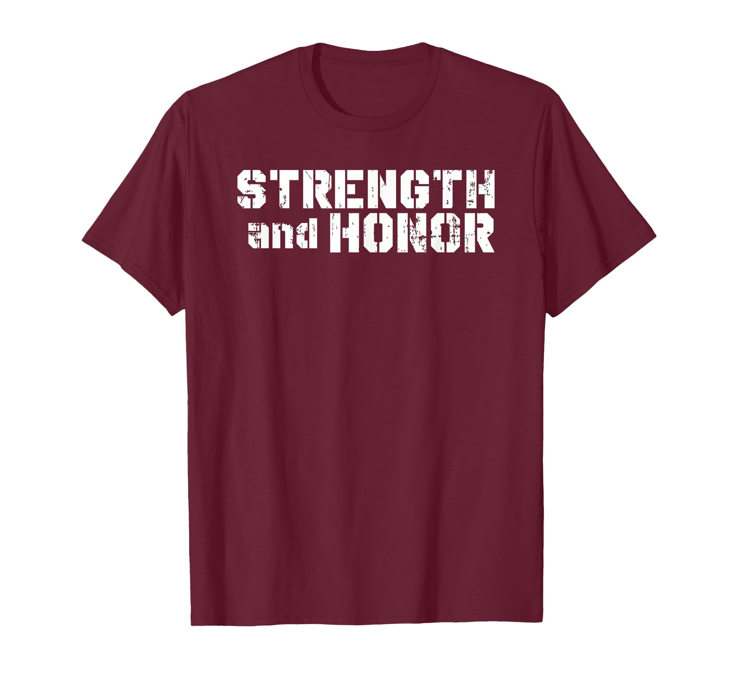 Elite Workout Fitness Collections Strength And Honor Fitness Exercise T-Shirt For Winners - Black, Unisex, Short Sleeve, Modern, Letter Print