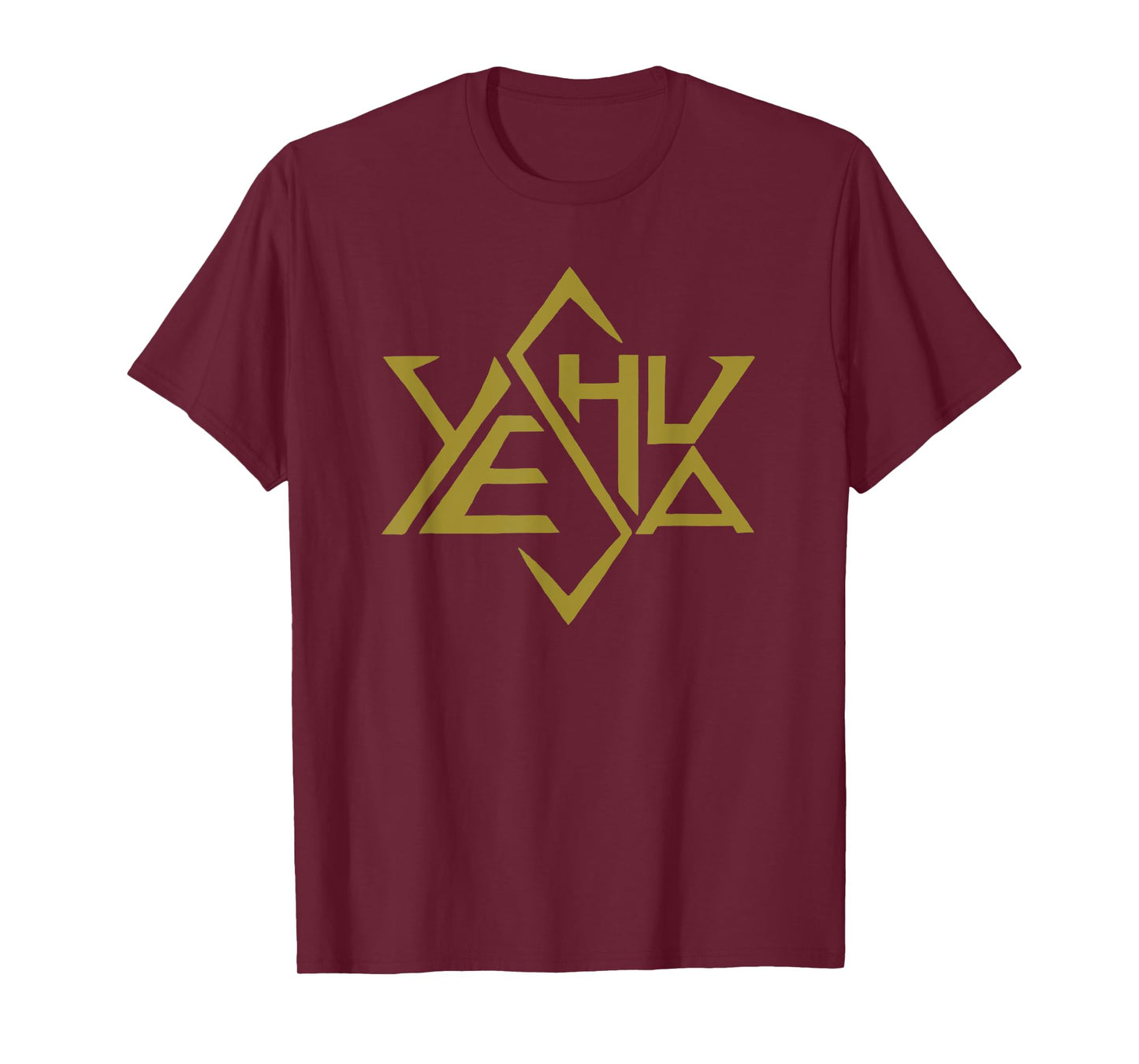 Yeshua T Shirt Jesus Gold Super Star Tetrahedron of David T-Shirt