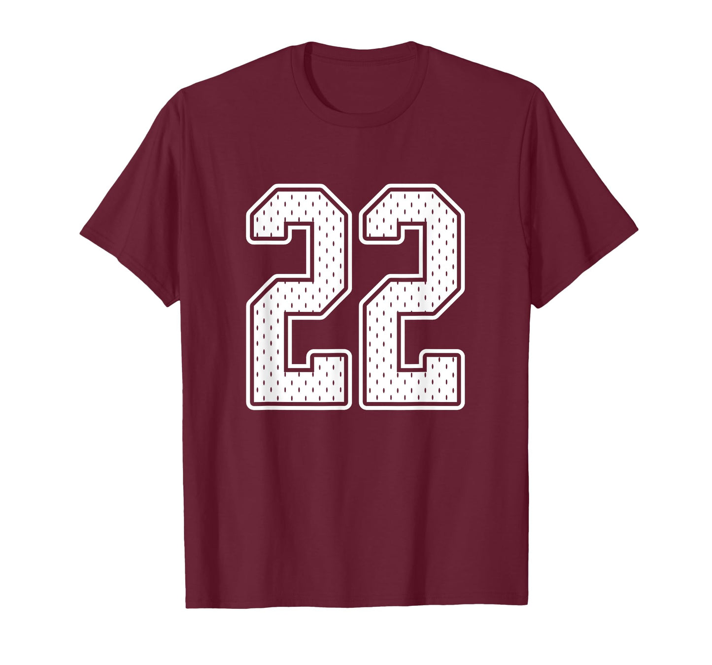 #22 White Vintage Number 22 Sports Fan Jersey Style T-Shirt