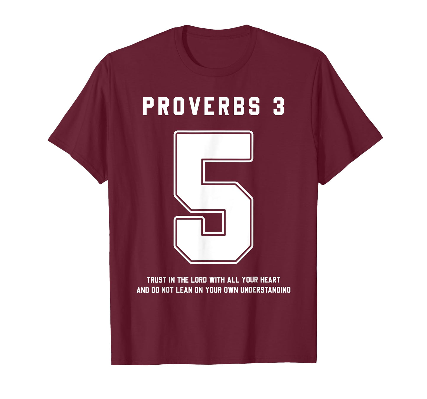 Proverbs 3:5 Bible Verse Team Sports Jersey Christian T-Shirt