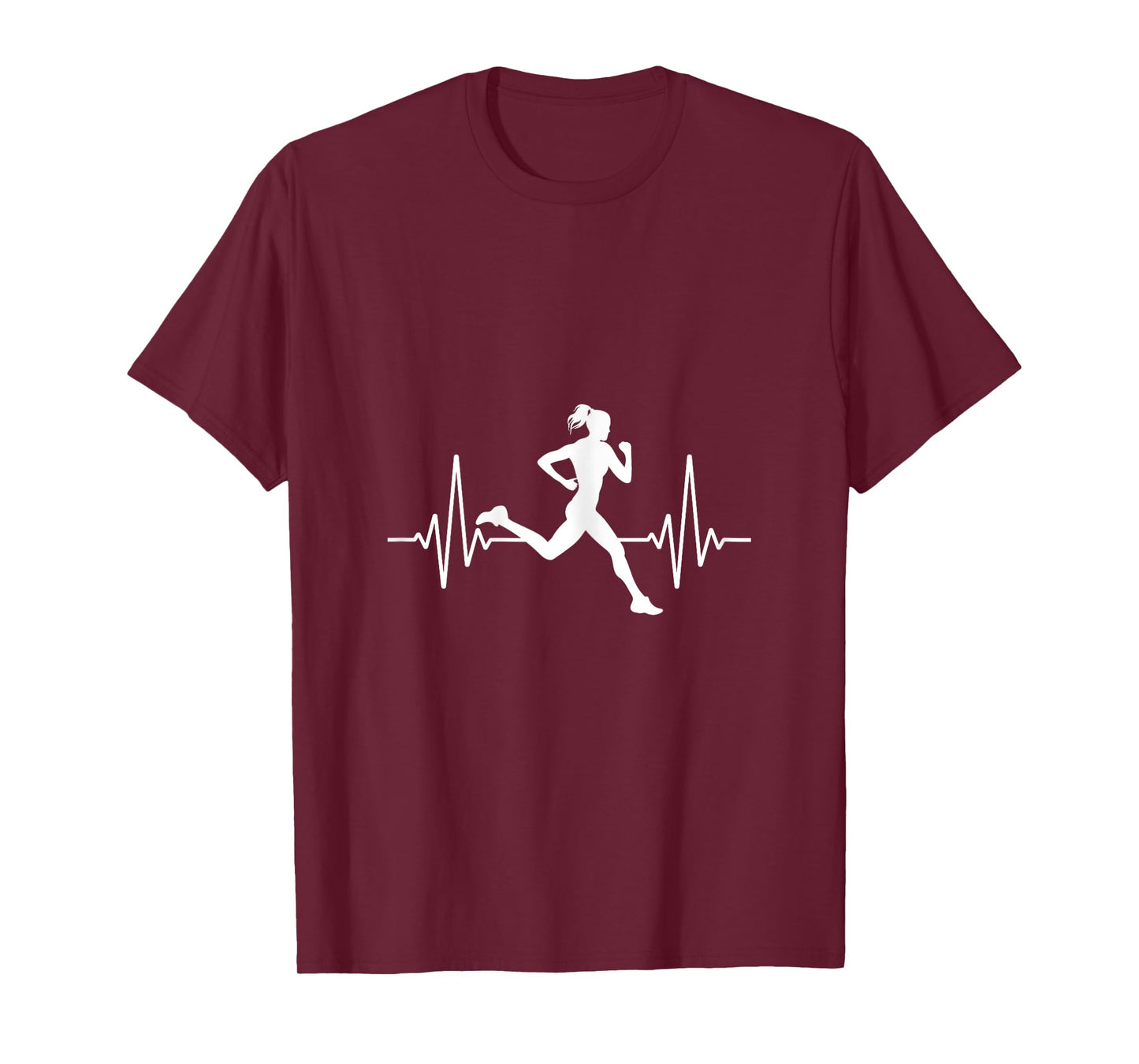 Runners Heartbeat Female - Funny Runners & Running Gift T-Shirt