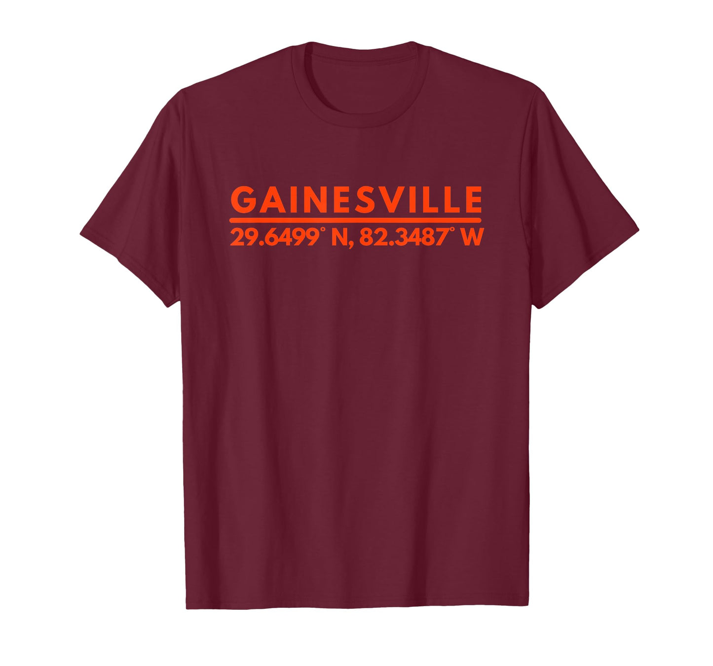 Gainesville Florida Latitude Longitude T-Shirt