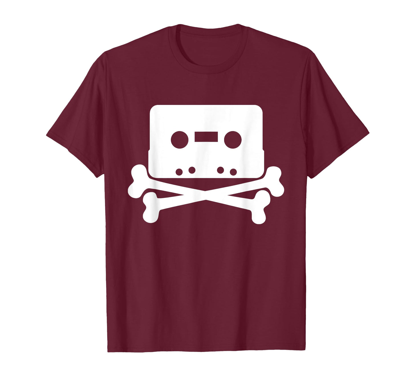 Vintage retro Cassette Tape Skull and Crossbones T-shirt T-Shirt