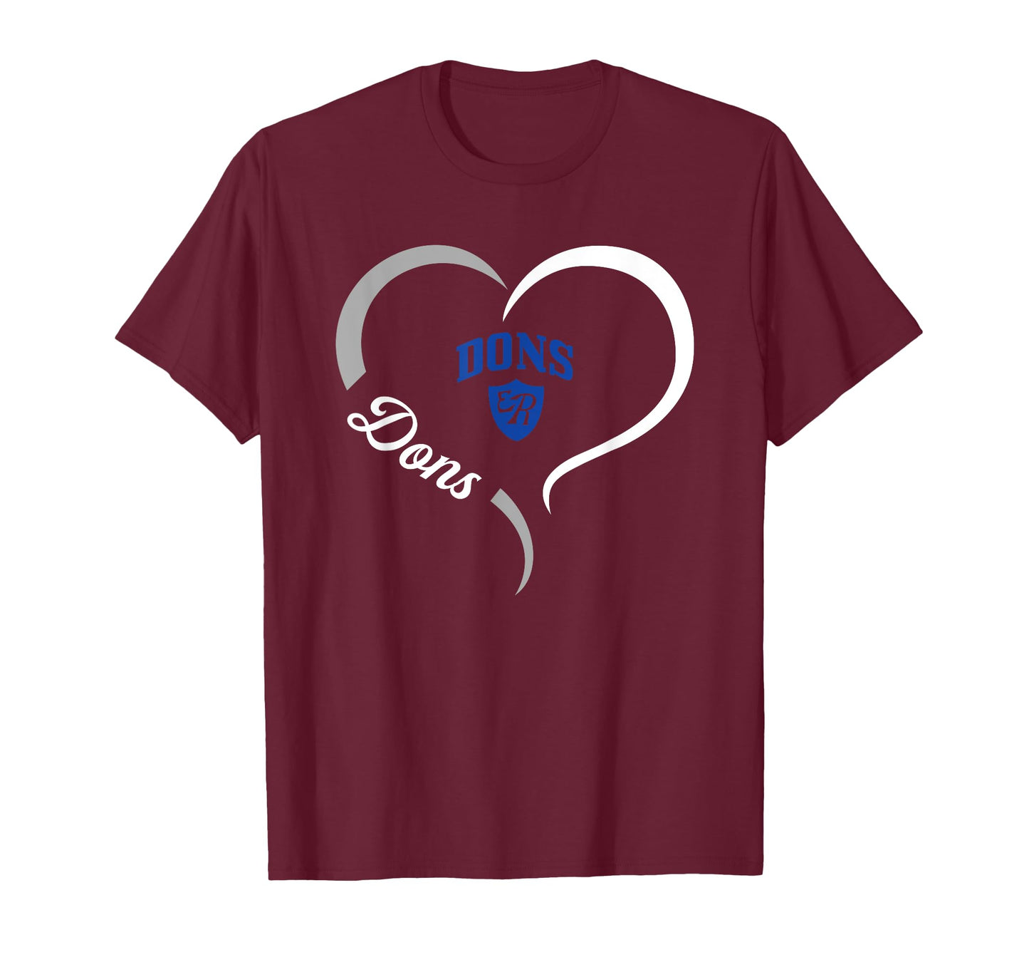 El Rancho Dons Logo Half Heart Slogan HS T-Shirt