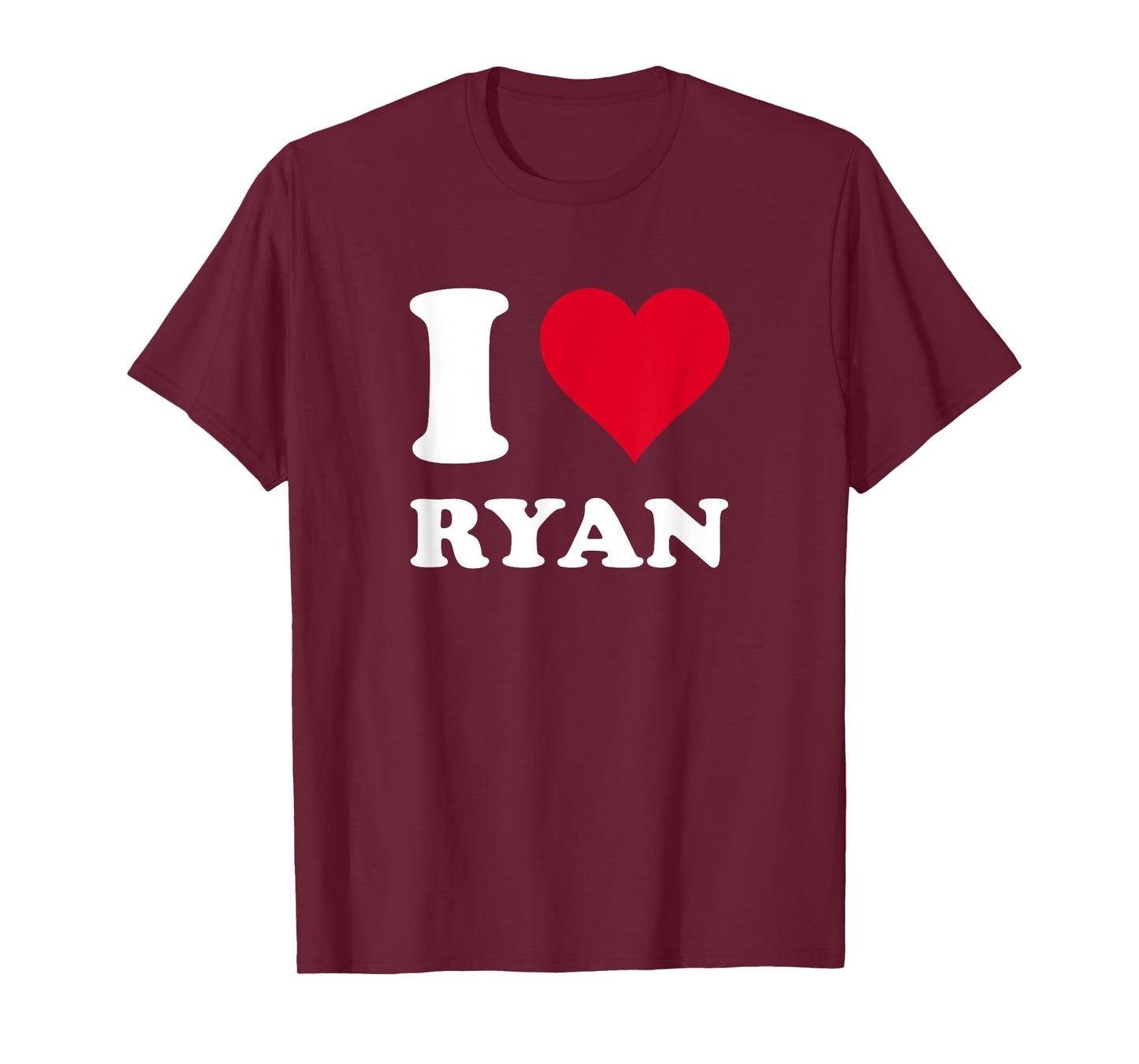 Red Heart I Love Ryan T-Shirt