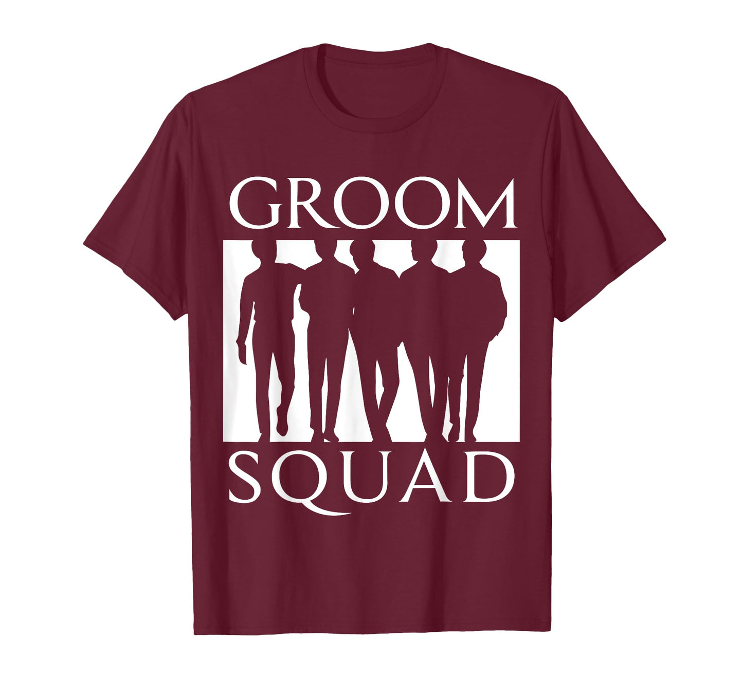 Groom Squad Groomsmen Team Silhouette Bachelor Party Wedding T-Shirt