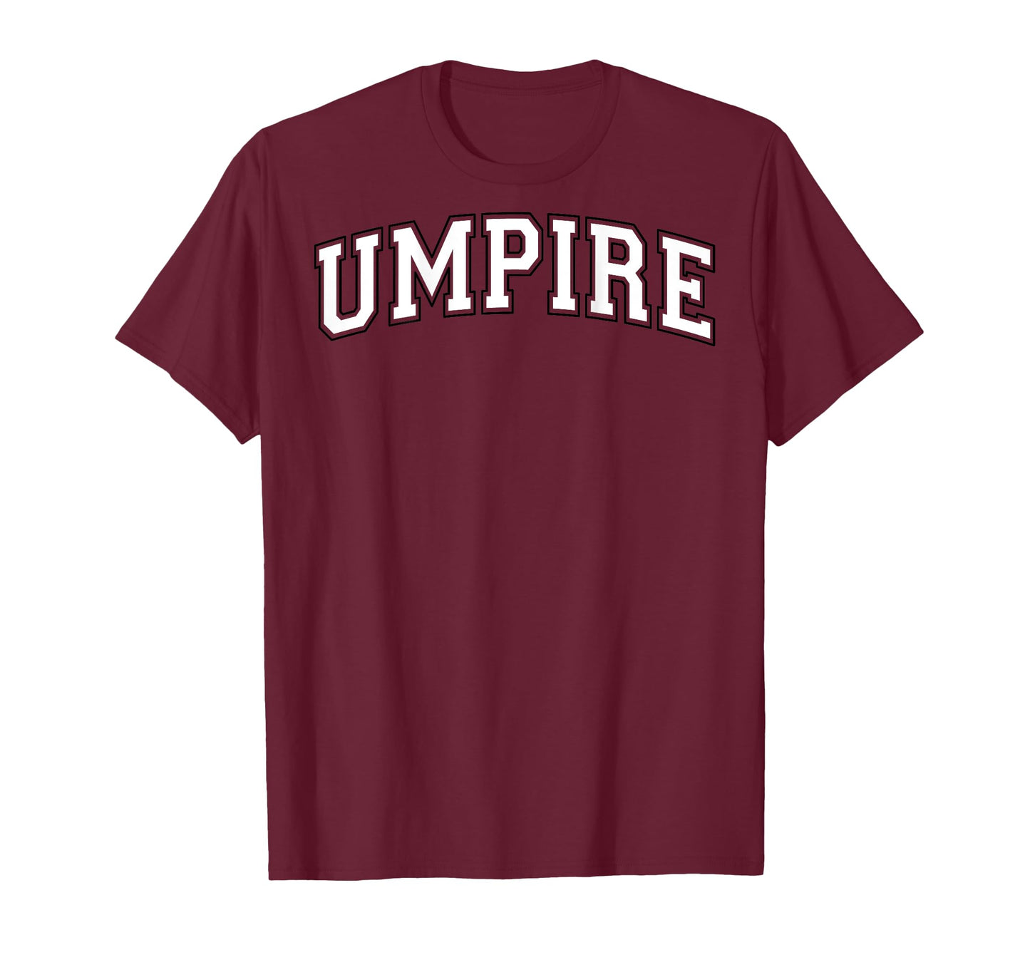 Umpire Baseball Softball Vintage White Black on the back T-Shirt