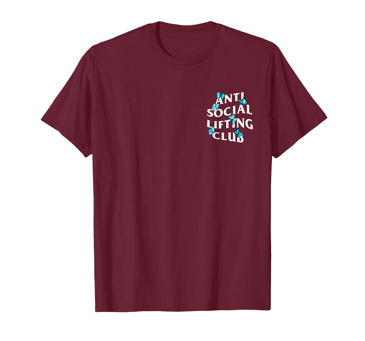Anti social lifting club with butterflies T-Shirt