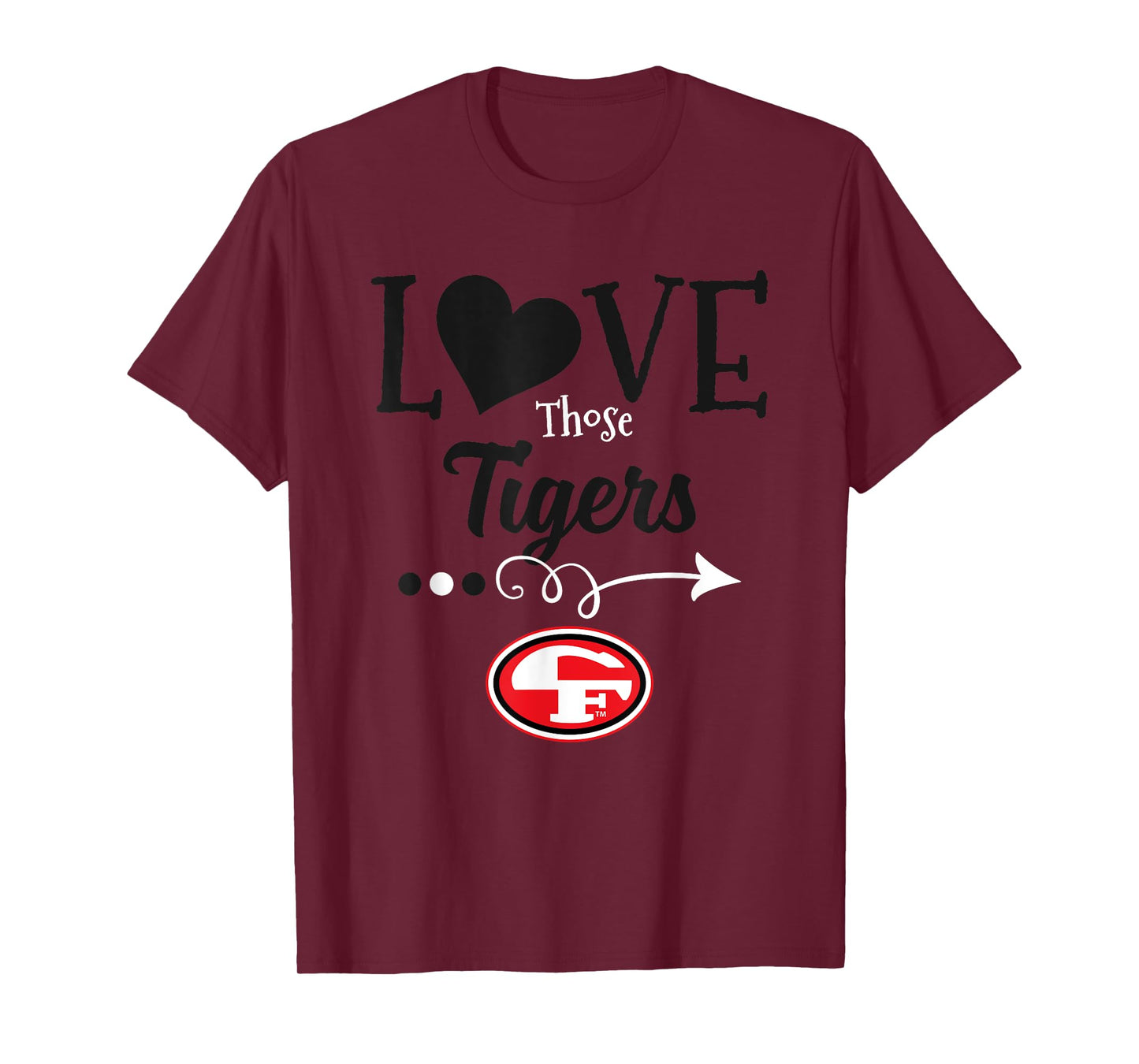 Cedar Falls Tigers Logo Love Those HS T-Shirt