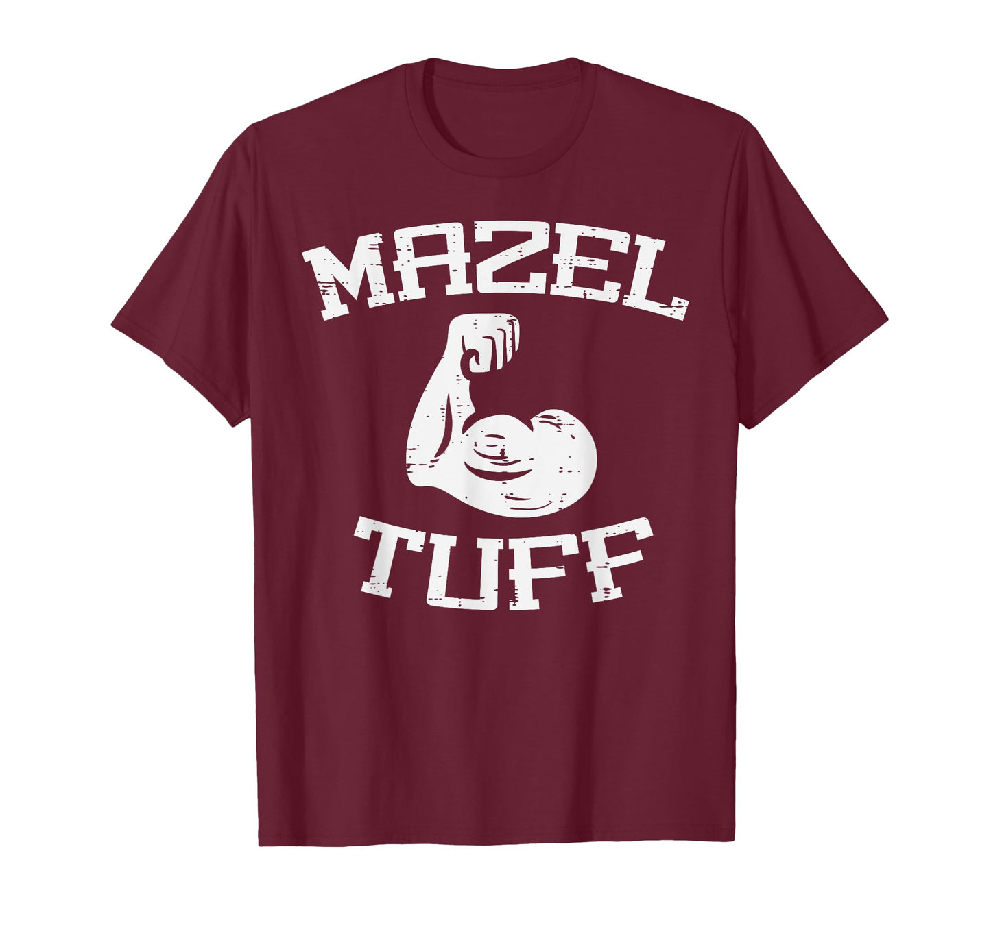 Gym Mazel Tuff Jew Workout Funny Fitness Hanukkah Men Women T-Shirt