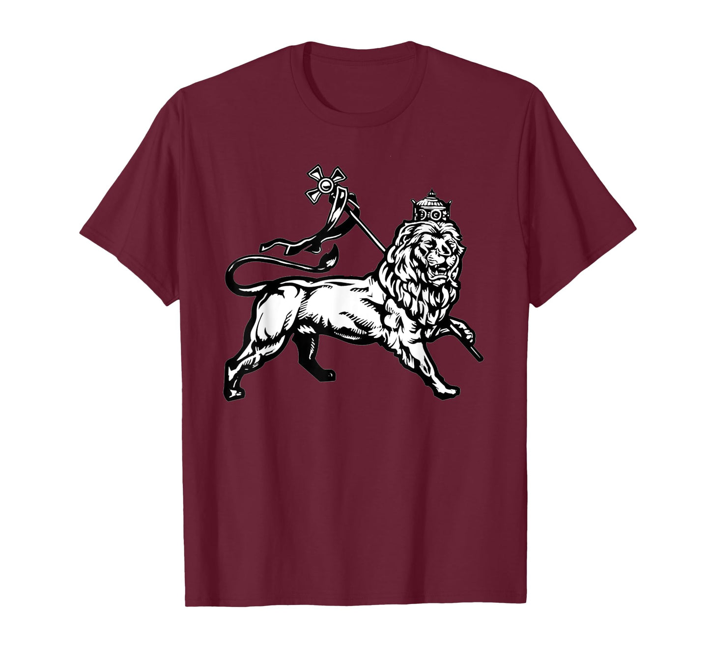 Ethiopian Rasta gift Lion of Judah With Ethiopian Cross T-Shirt
