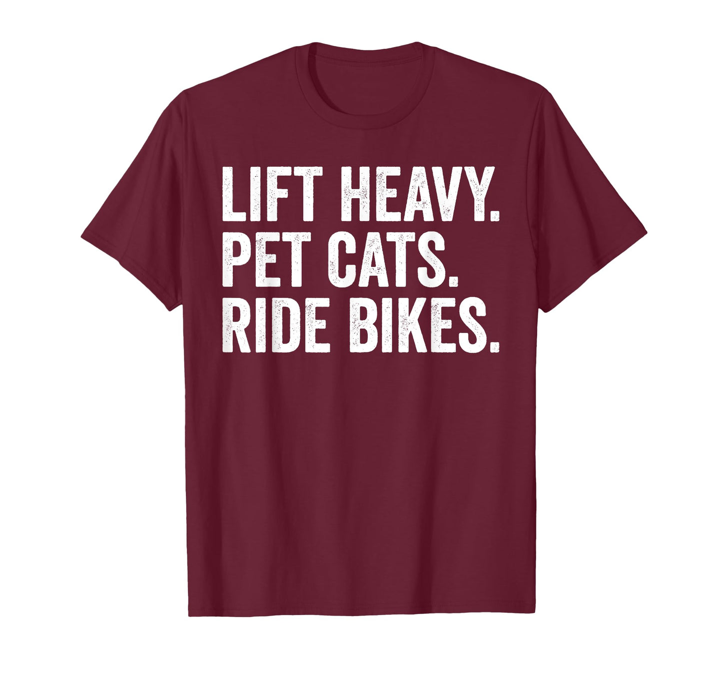 Lift Heavy Pet Cats Ride Bikes Gym Workout Motorcycle T-Shirt
