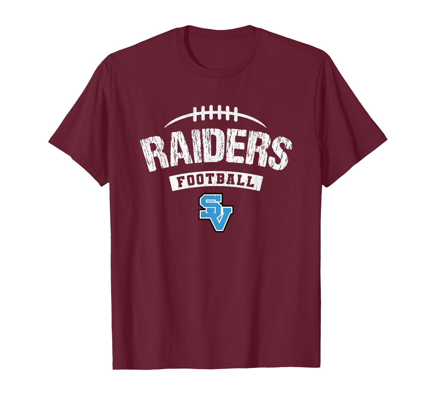 Seneca Valley Raiders Logo Football Distressed HS T-Shirt