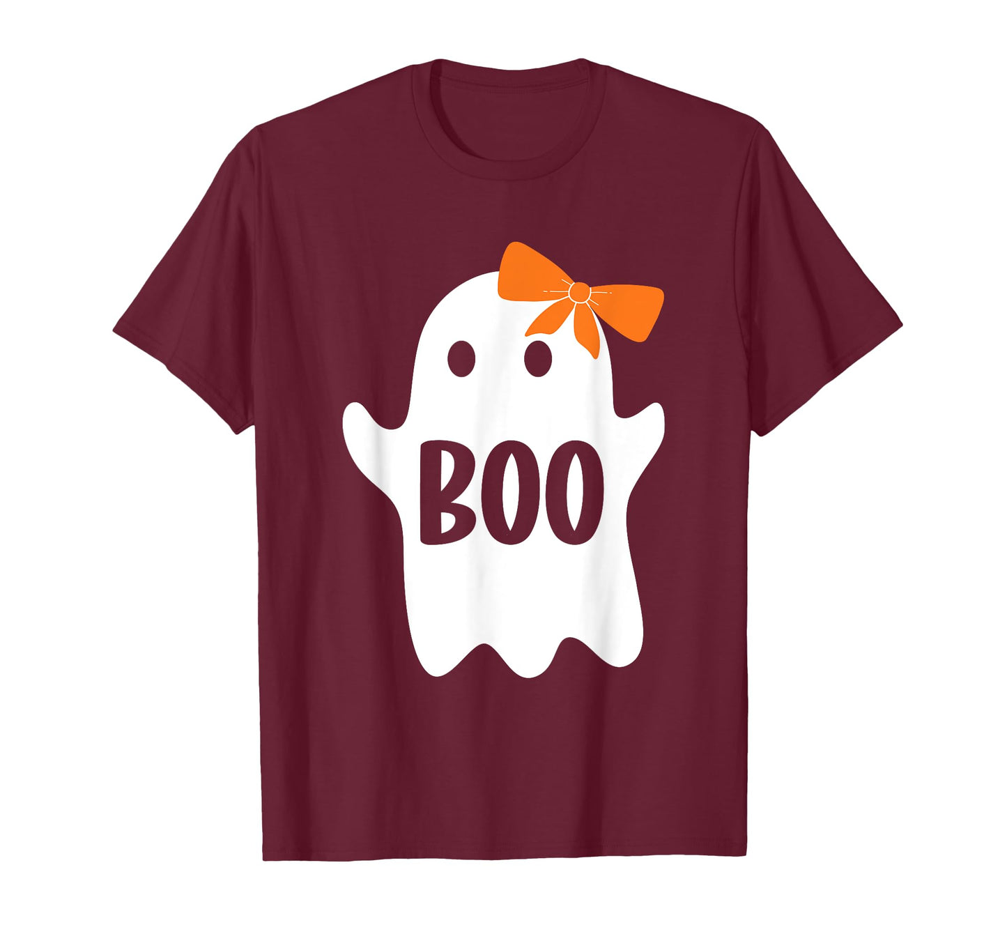 Cute Ghost with Bow, Boo Halloween Monster Kids Adults T-Shirt