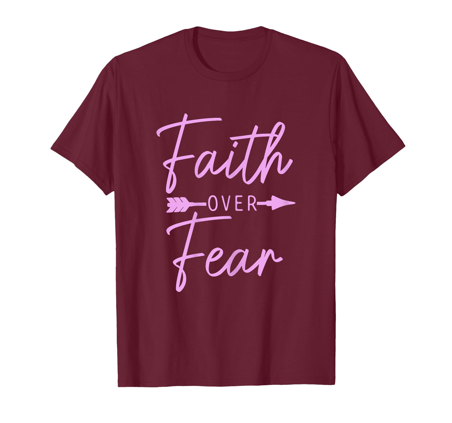 Faith Over Fear Christian Pastor Religious Bible Verse T-Shirt