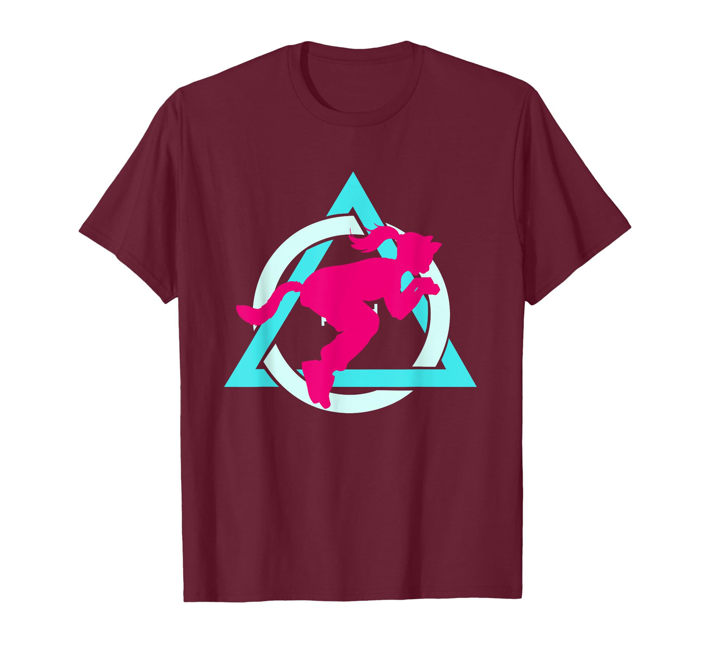 Therian quadrobics sign with jumping girl logo Therianthropy T-Shirt