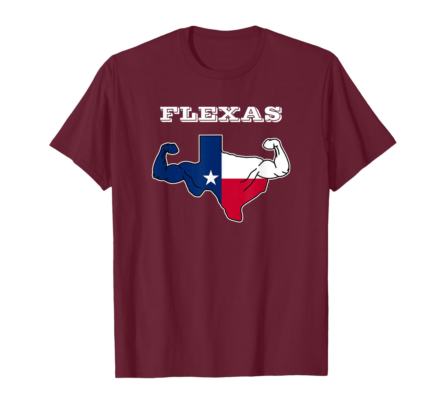 Texas Flag Flexas Gym Workout Weightlifting Shirt T-Shirt