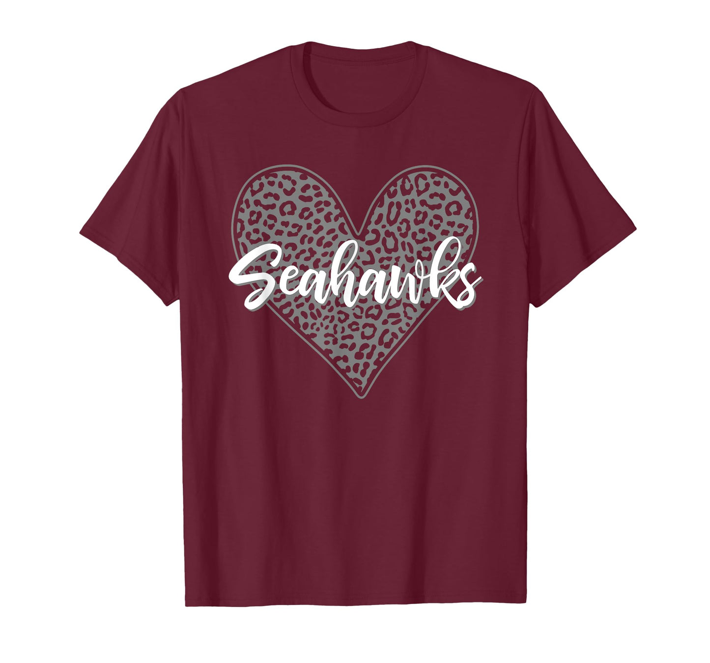 Seahawks Southside Leopard Heart Pattern HS T-Shirt